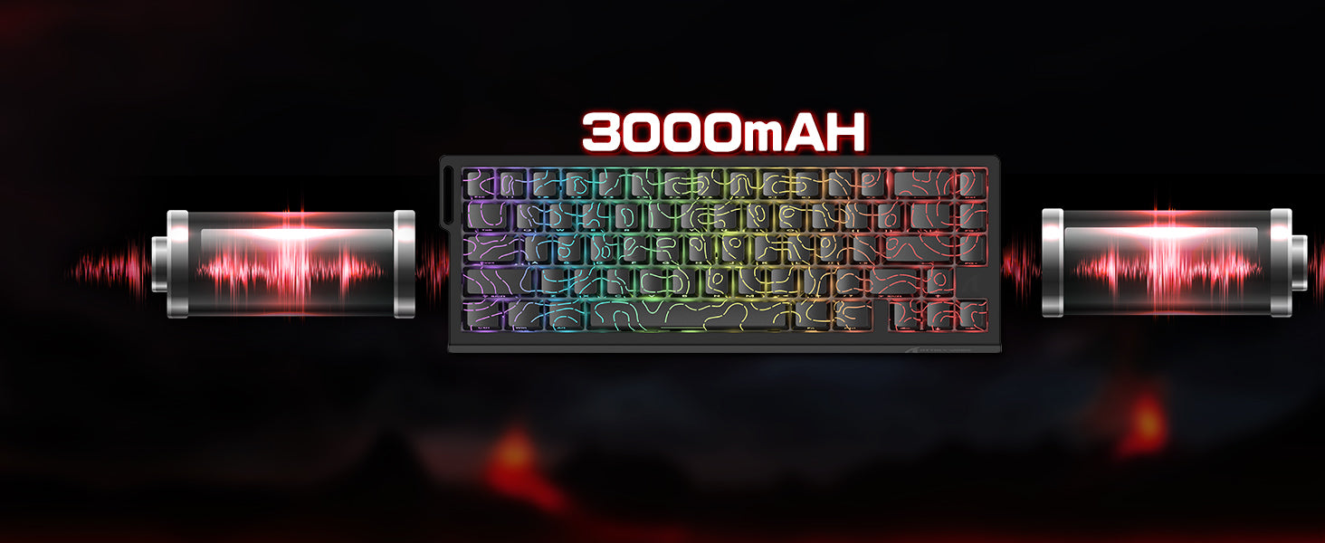 Teclado inalámbrico de activación rápida con cable en espiral ATTACK SHARK X68PRO HE