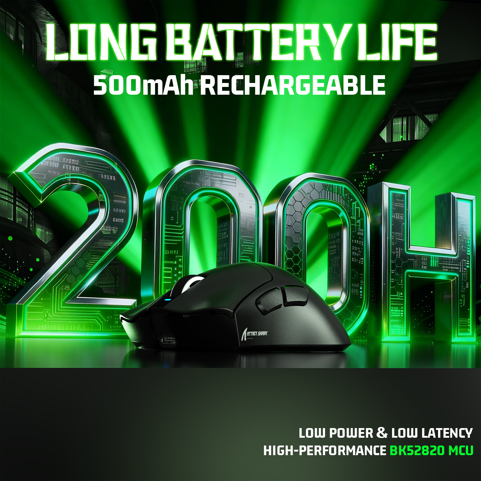 Ratón para juegos ultraligero de tres modos ATTACK SHARK V3