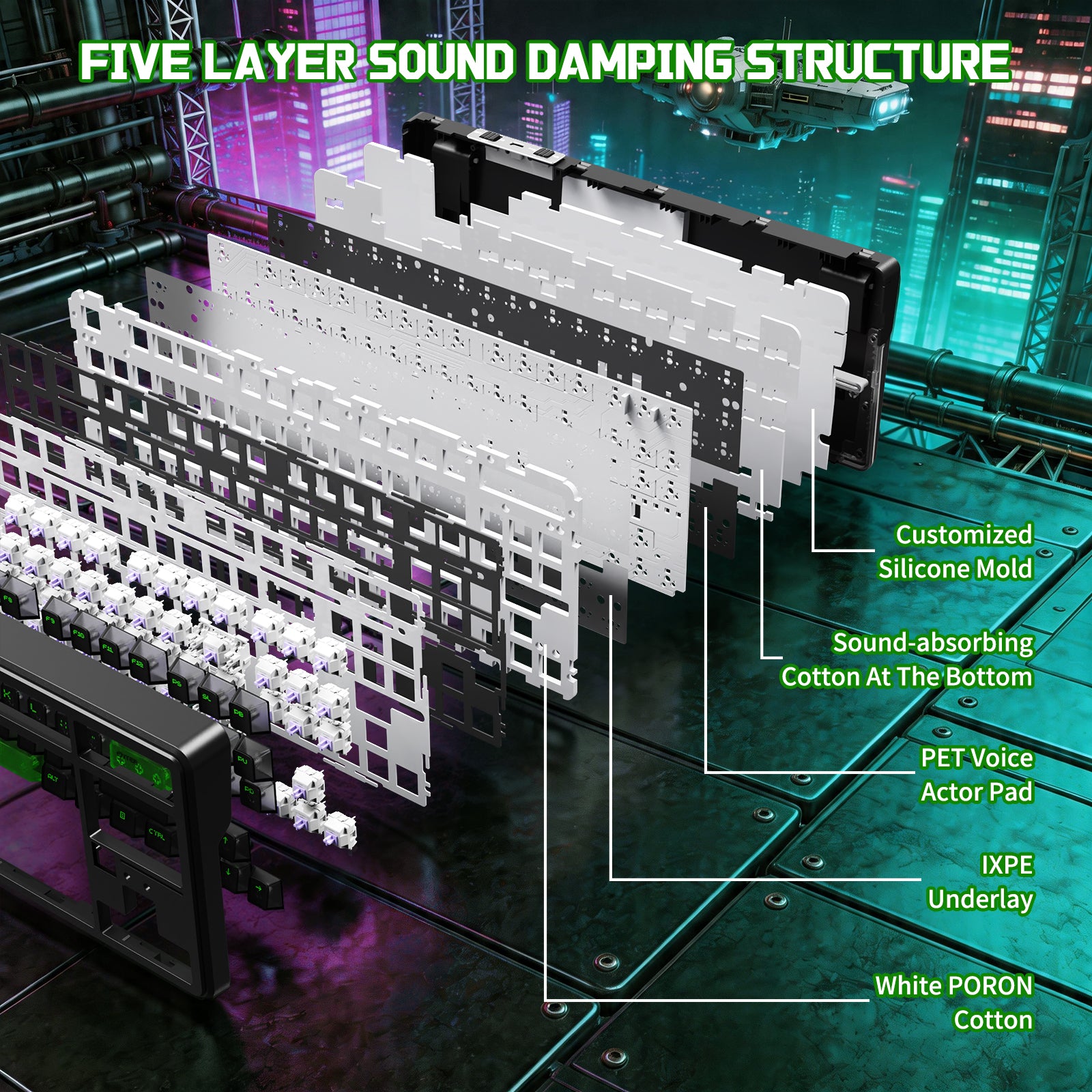 Teclado mecánico inalámbrico ATTACK SHARK X87 ULTRA con receptor inalámbrico 8K