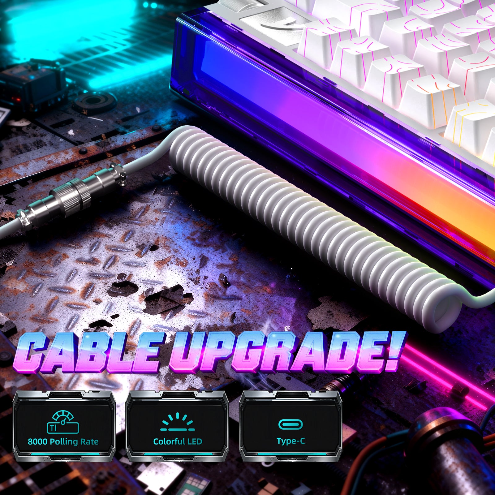 Teclado ATTACK SHARK R85 HE Rapid Trigger con cable LED C01ULTRA