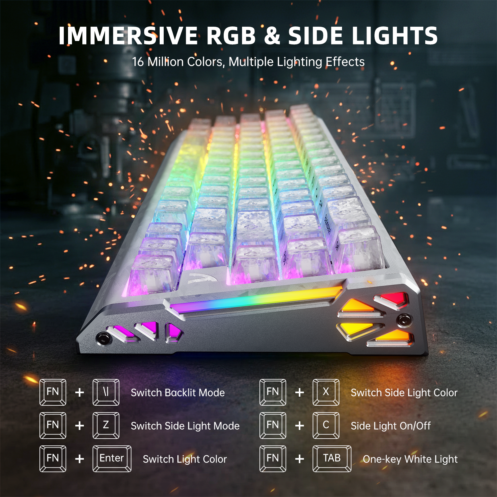 ATTACK SHARK R68 HE Teclado de fibra de carbono con gatillo rápido e interruptor magnético