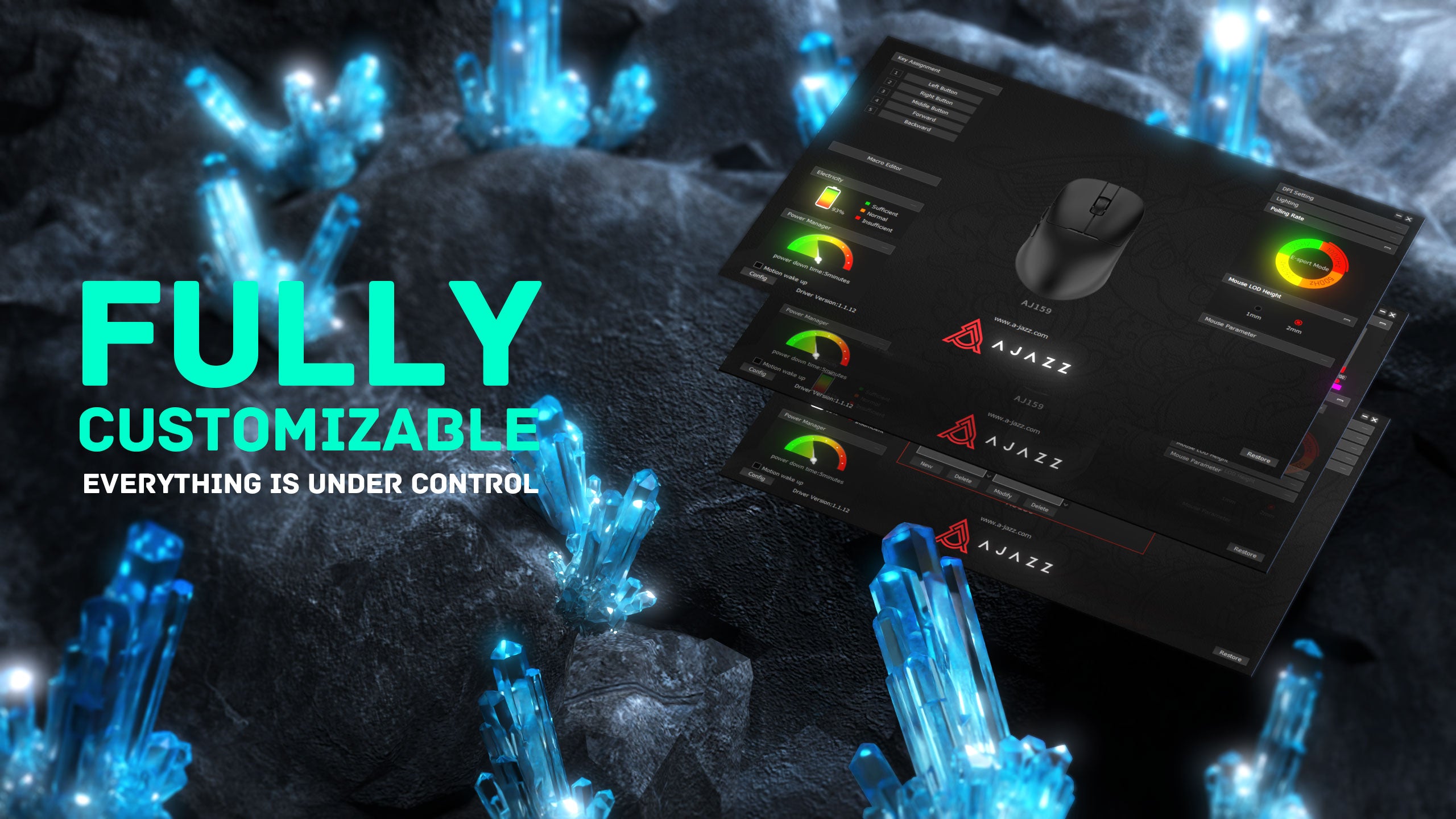 Ratón para juegos de triple modo 8K ATTACK SHARK x AJAZZ AJ159 APEX PAW3950