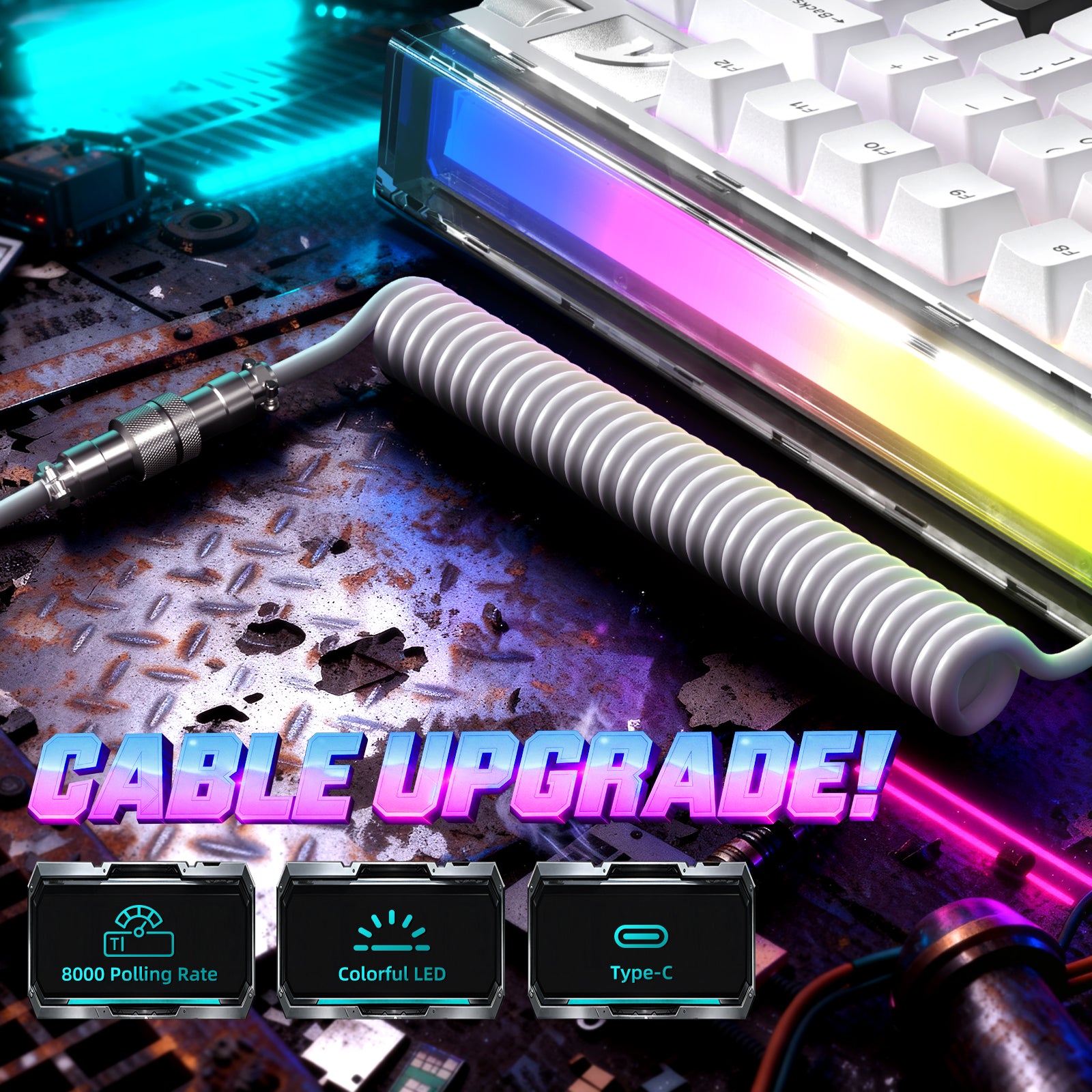 Teclado ATTACK SHARK R85 HE Rapid Trigger con cable LED C01ULTRA