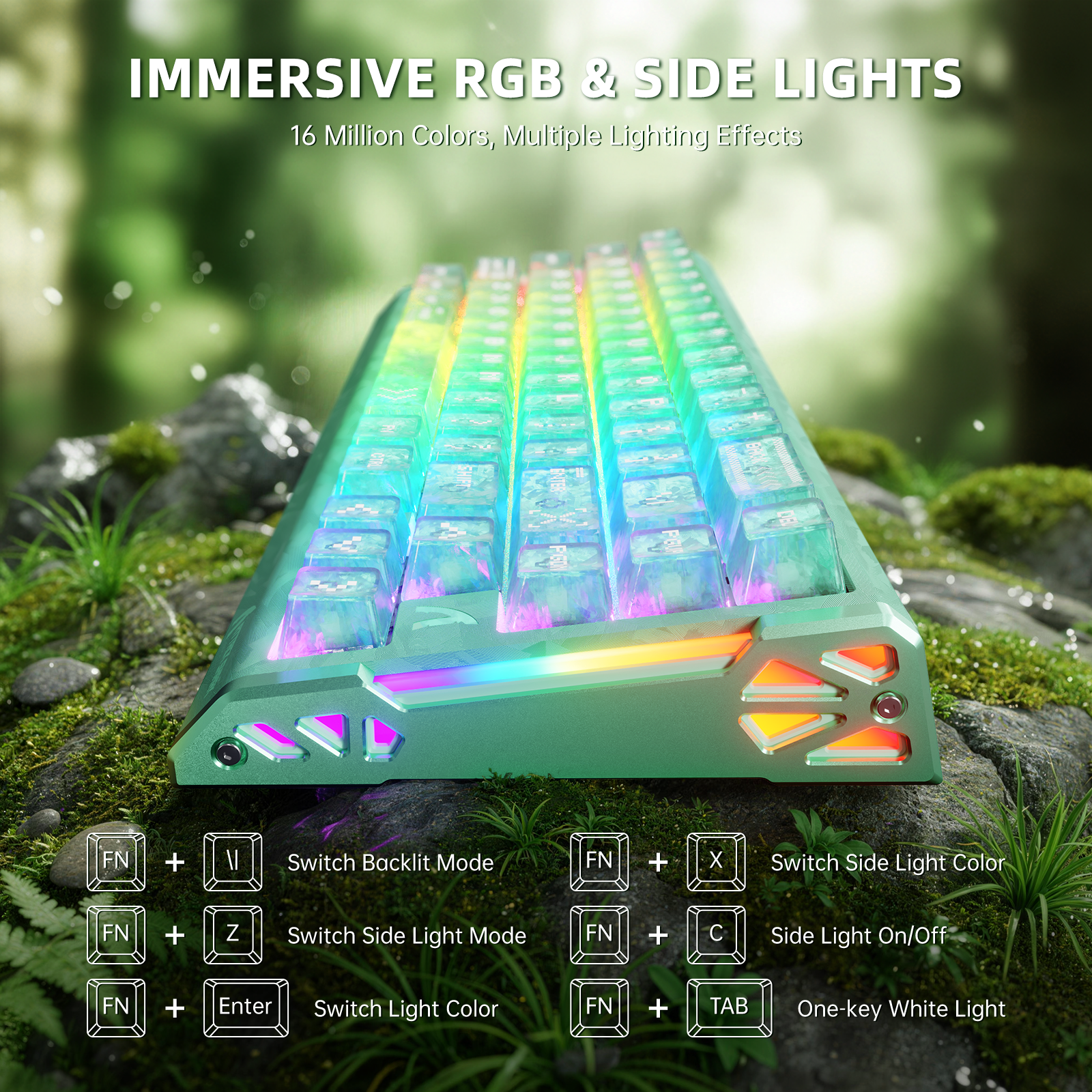 Teclado ATTACK SHARK R68 HE Rapid Trigger de fibra de carbono con interruptor magnético
