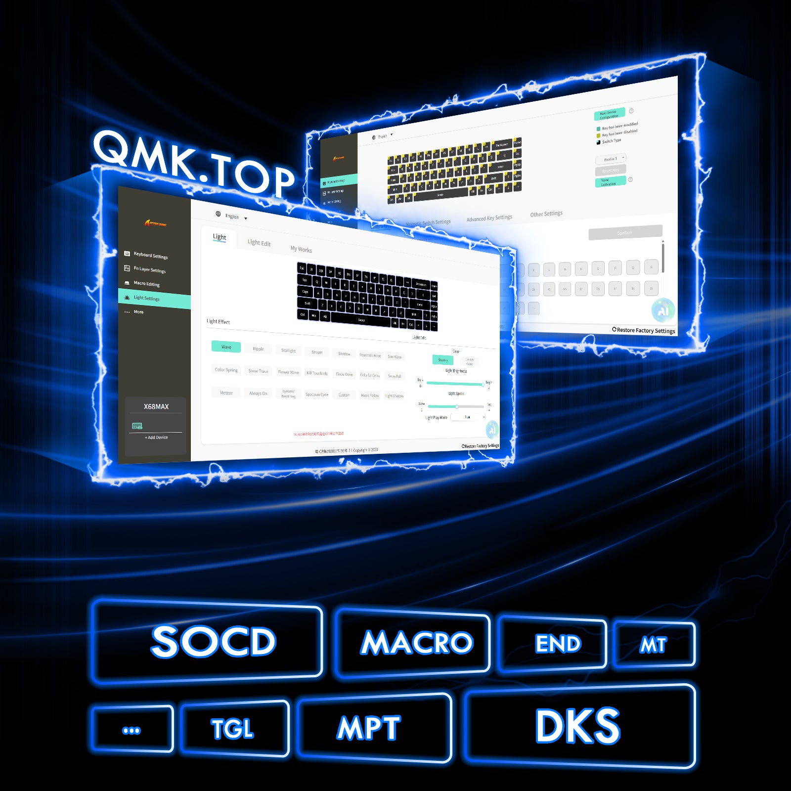 Teclado ATTACK SHARK X68MAX HE de aluminio CNC con interruptor magnético y cable en espiral C01Ultra RGB.
