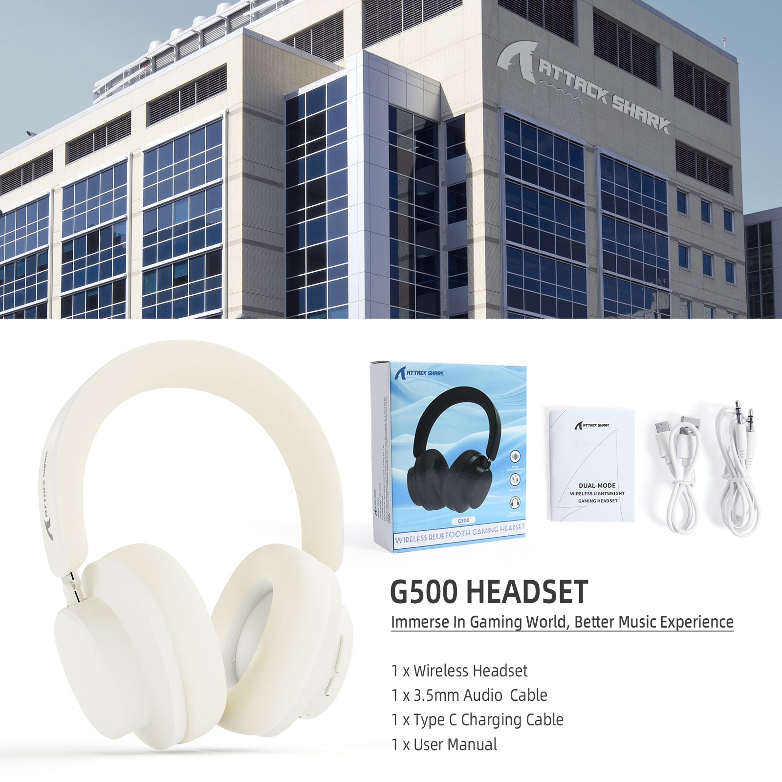 Auriculares para juegos ultraligeros de modo dual ATTACK SHARK G500