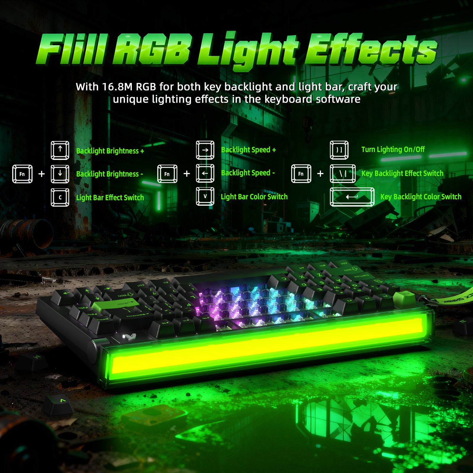 Teclado ATTACK SHARK R85 HE Rapid Trigger con cable LED C01ULTRA