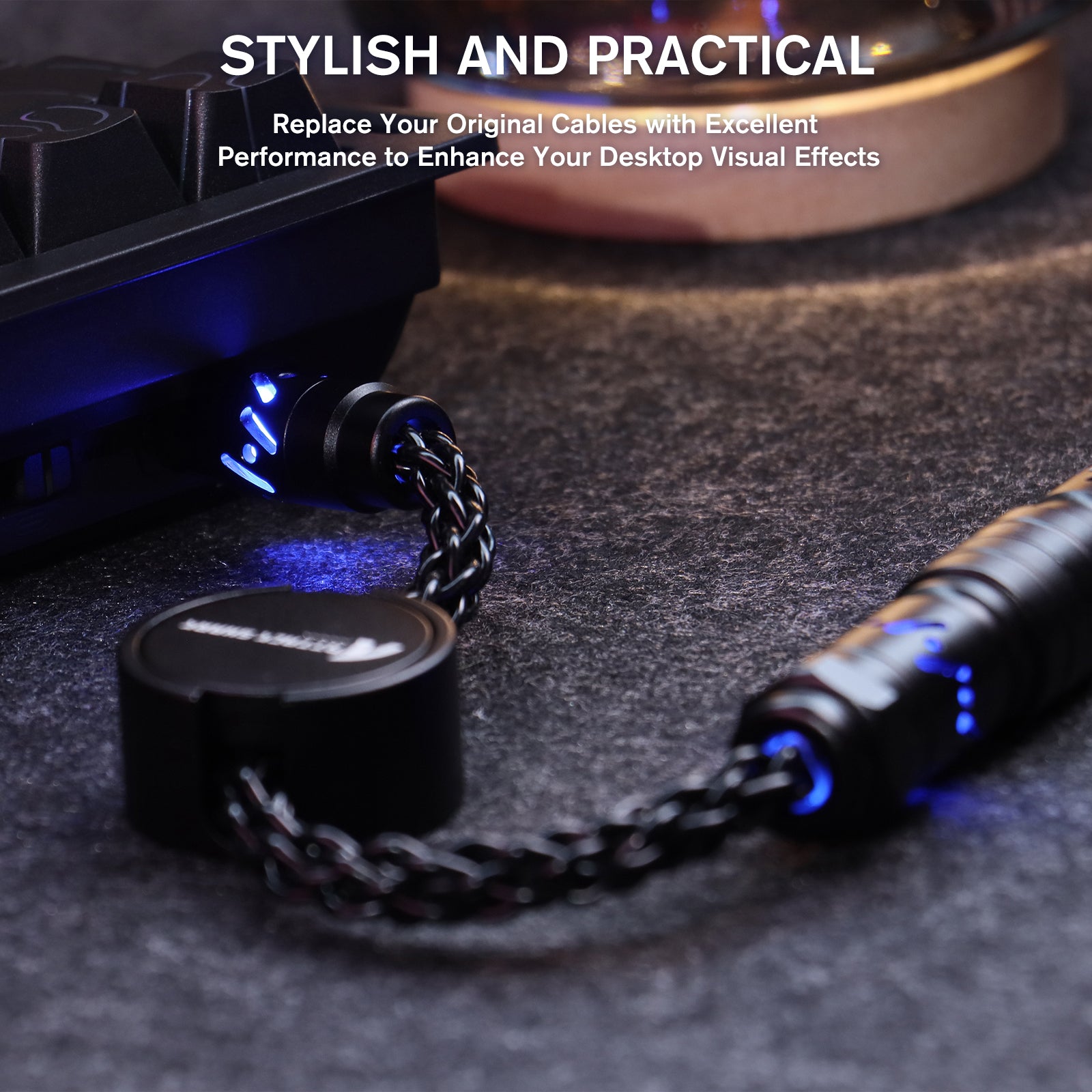 Cable de aviador personalizado ATTACK SHARK C07 para teclado magnético de 8 KHz
