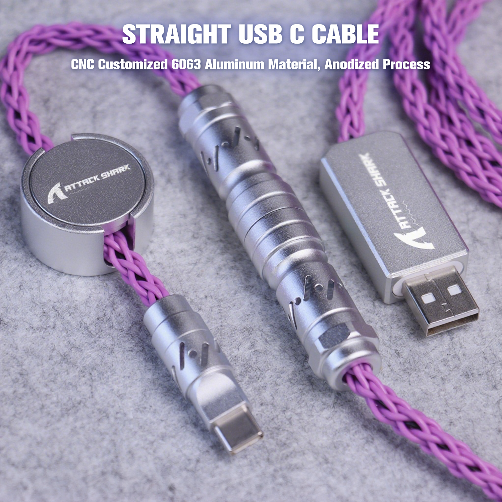 Cable de aviador personalizado ATTACK SHARK C07 para teclado magnético de 8 KHz