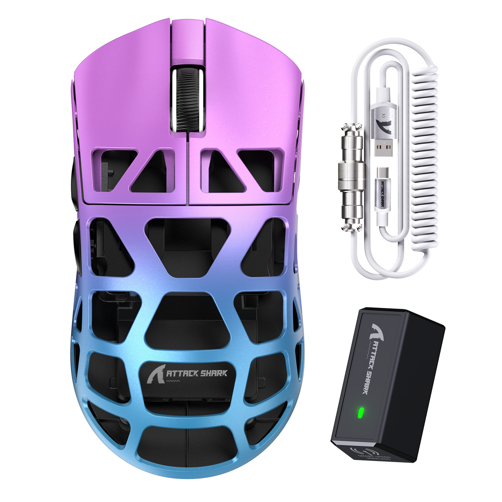 ATTACK SHARK R3 Ratón para Juegos de Aleación de Magnesio 8K con Cable Enrollado C06