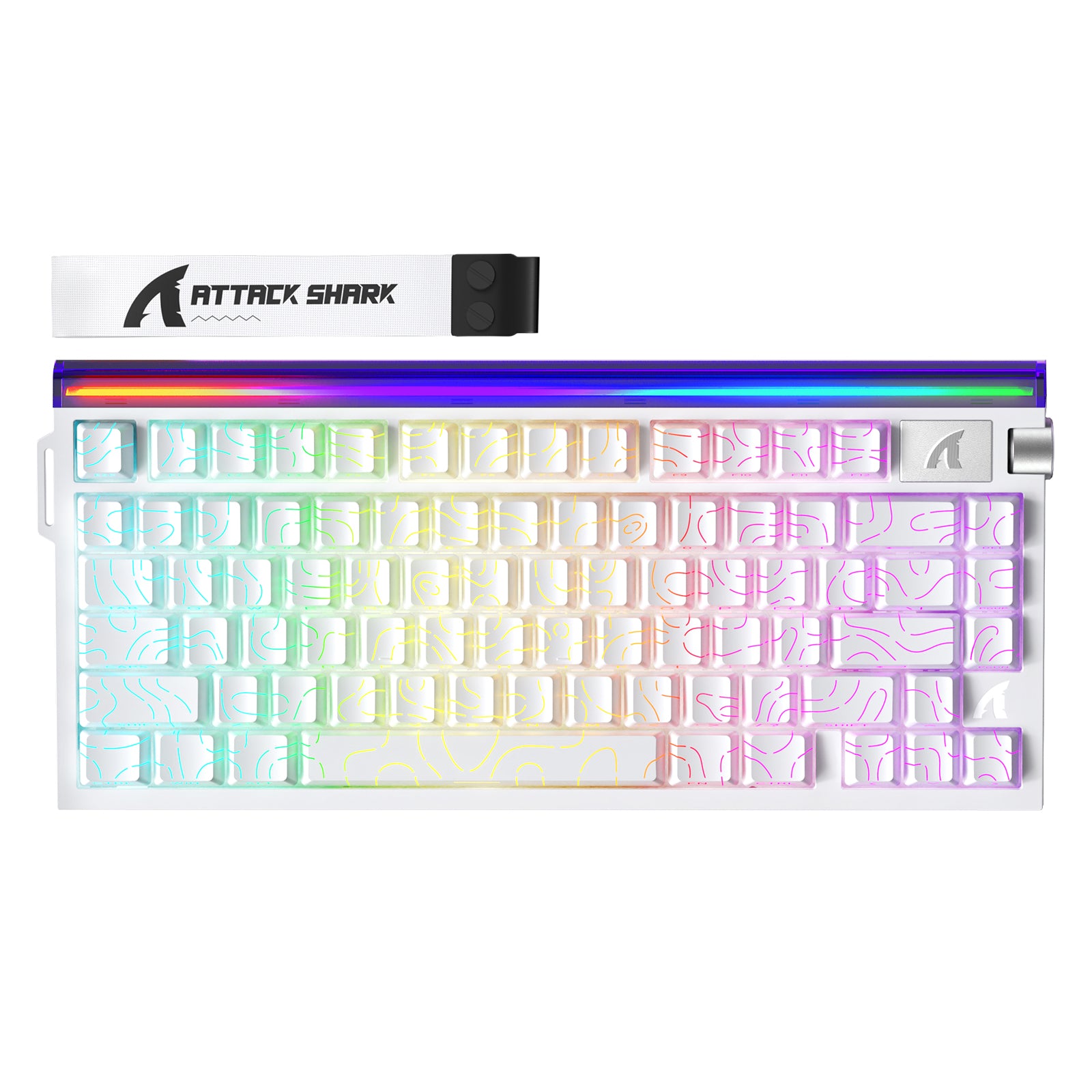 Teclado ATTACK SHARK R85 HE Rapid Trigger con interruptor magnético y caja de luz personalizada