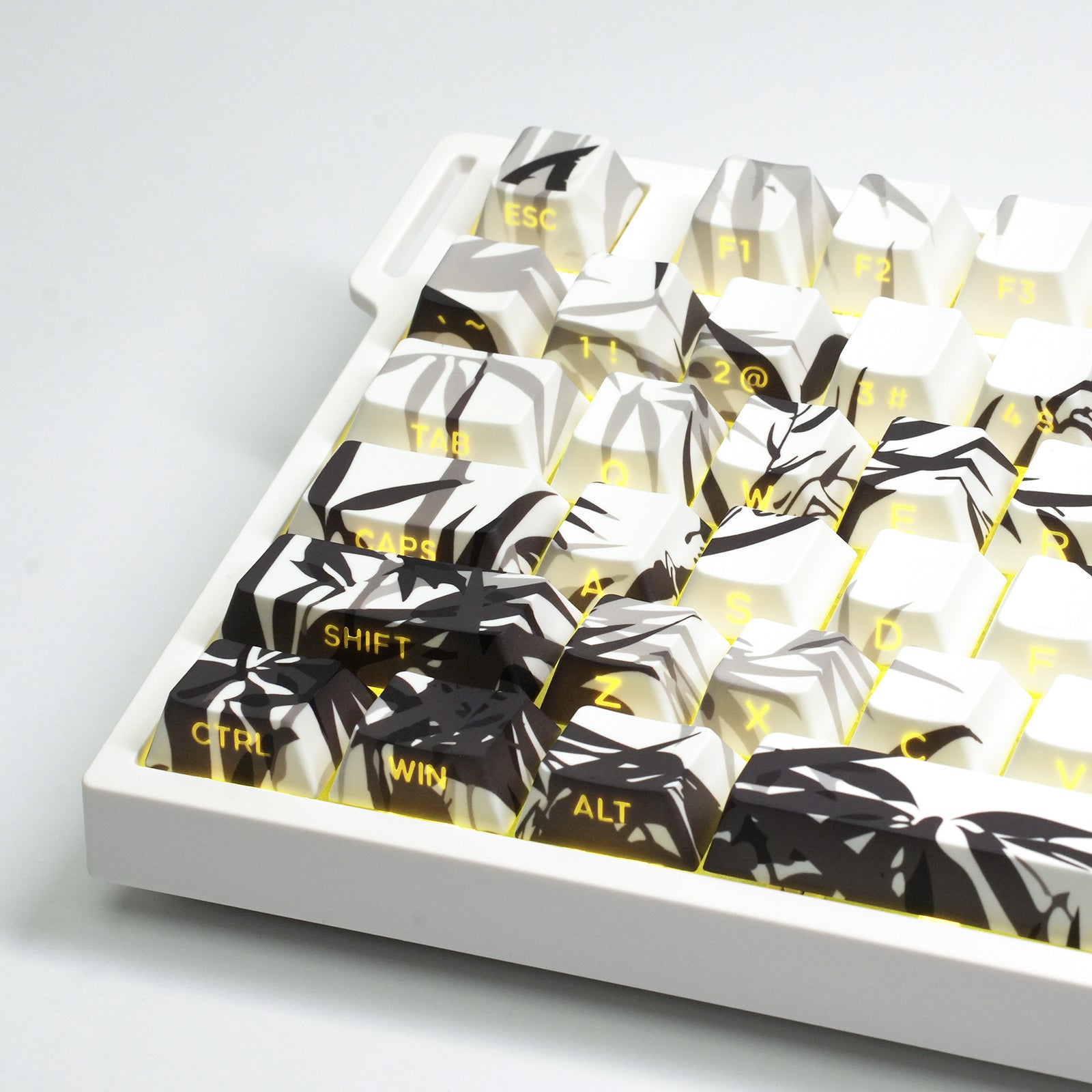 ATTACK SHARK SK02, 129 teclas, teclas PBT con impresión lateral, ANSI/ISO, caballero andante