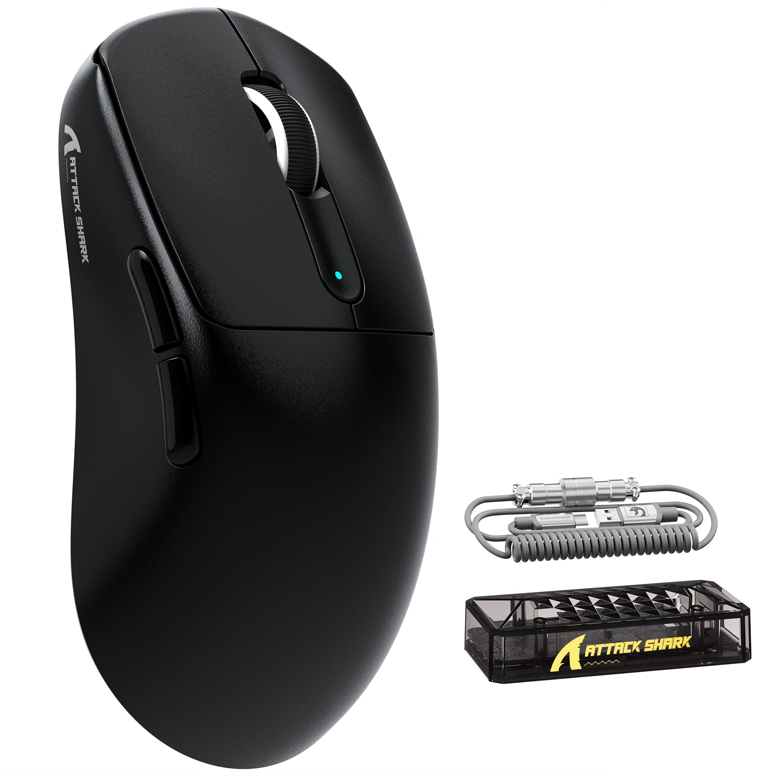 Ratón inalámbrico para juegos ATTACK SHARK V5 de 8 KHz PAW3950MAX con cable C06 Ultra