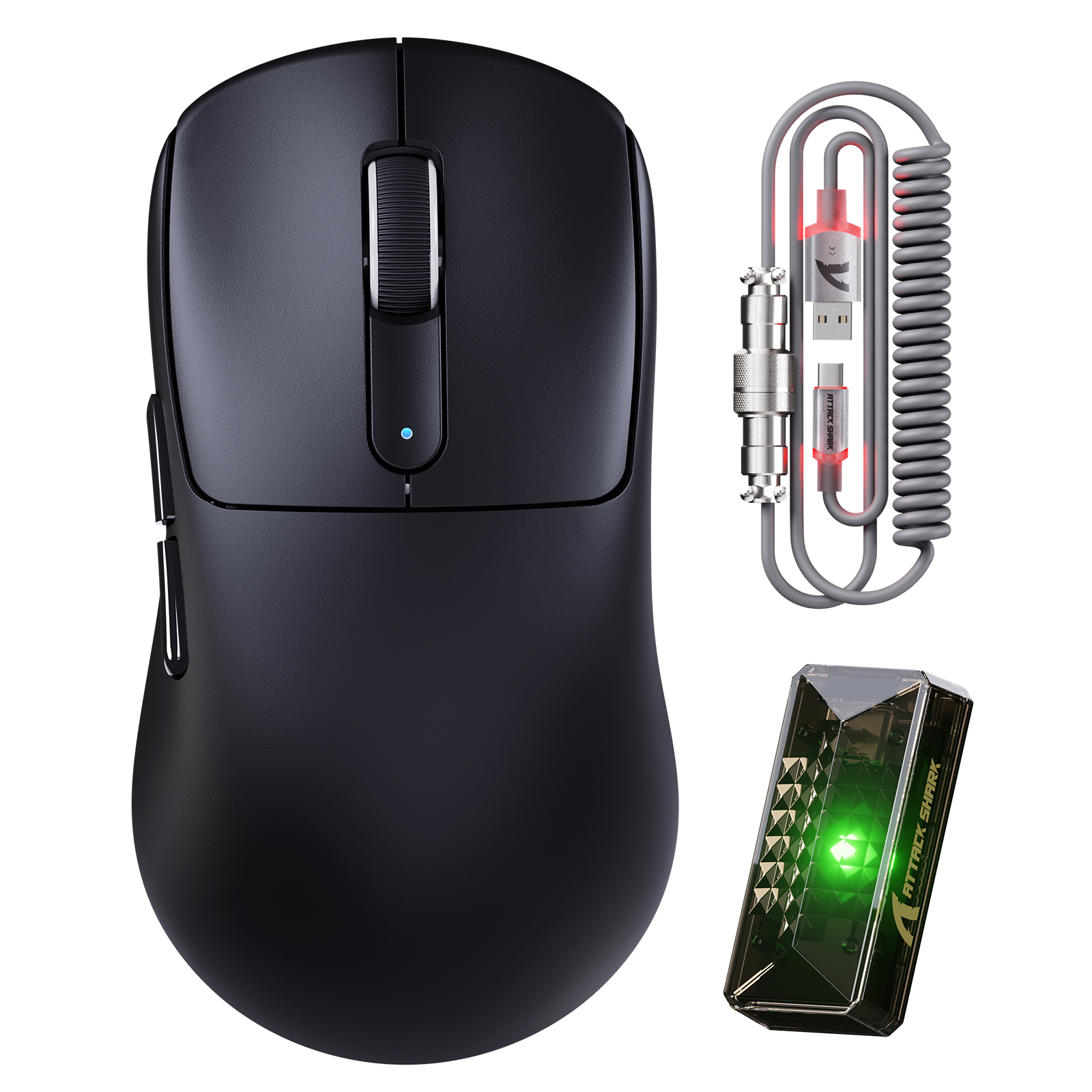 Ratón gaming inalámbrico ATTACK SHARK V5 8KHz PAW3950MAX con cable C06 Ultra