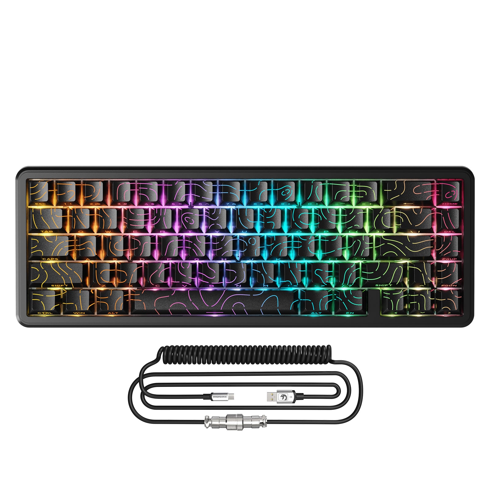 ATTACK SHARK X65 HE Teclado Rapid Trigger con Interruptor Magnético y Cable Enrollado 8Khz
