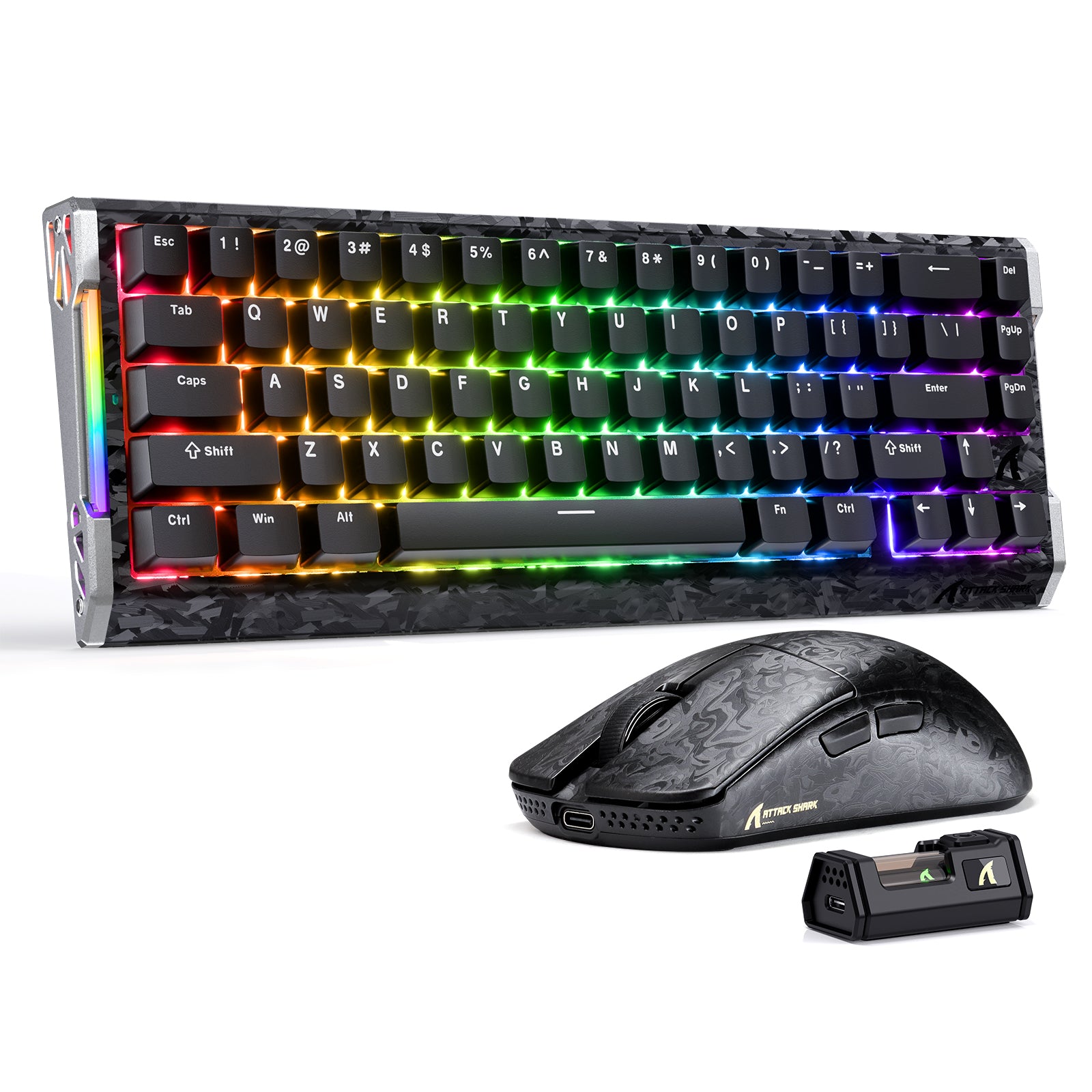 Paquete de juego ATTACK SHARK R68 HE y R11 ULTRA de fibra de carbono