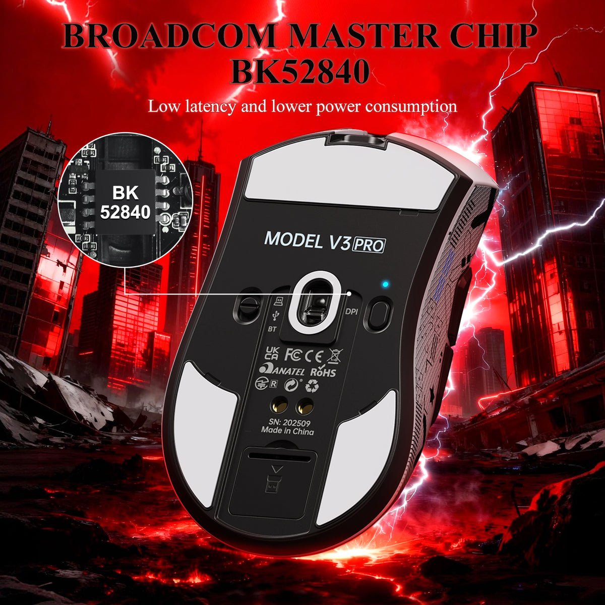 ATTACK SHARK V3 PRO Ultra: ratón gaming ultraligero de tres modos con base de carga