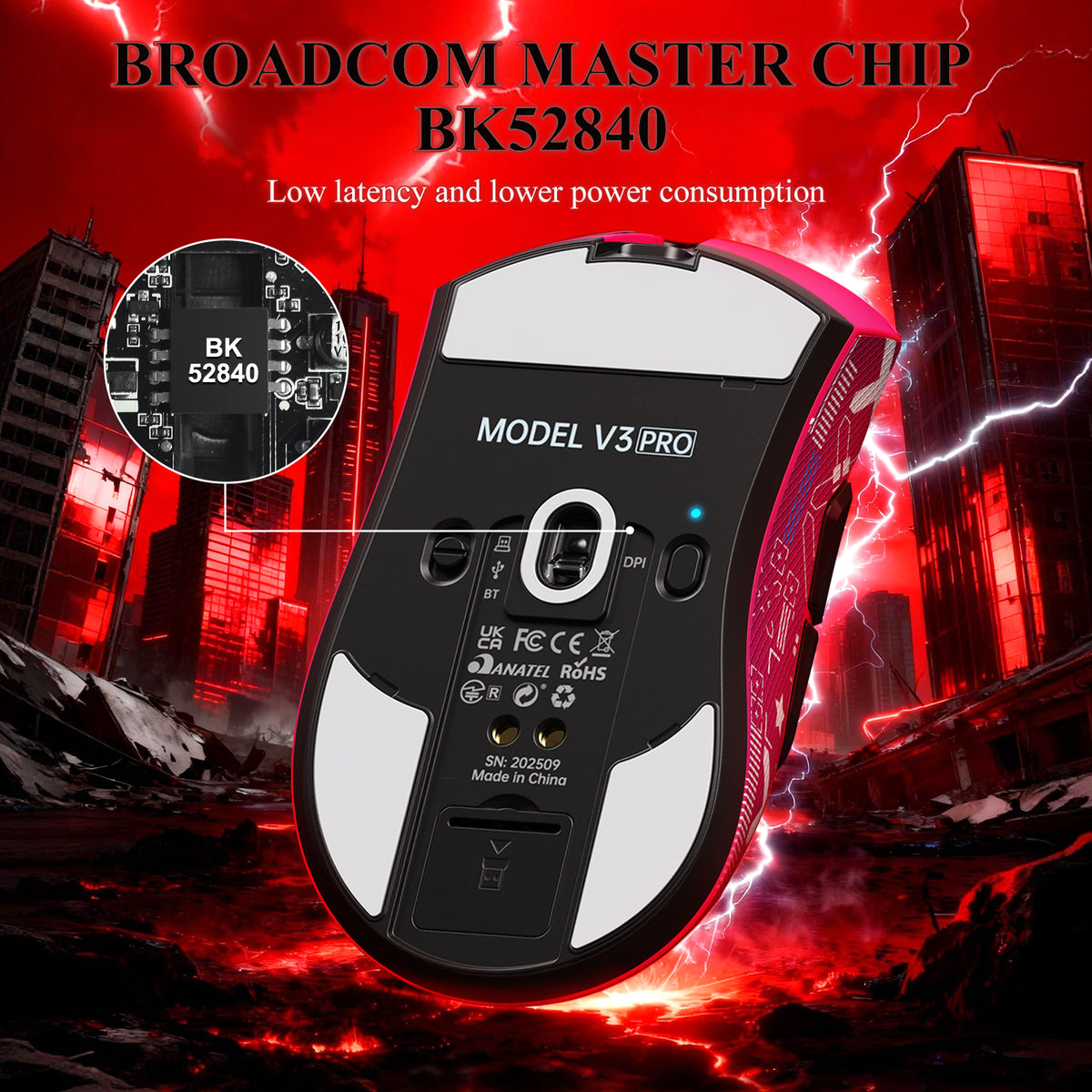 ATTACK SHARK V3 PRO Ultra: ratón gaming ultraligero de tres modos con base de carga