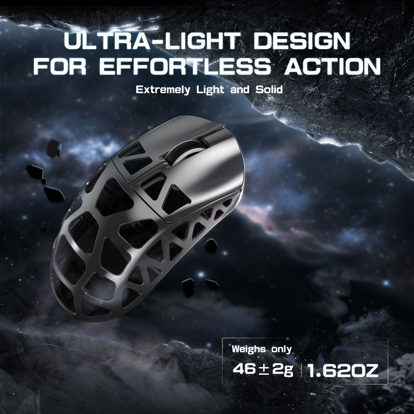 A product-focused view of the R3 magnesium alloy gaming mouse supports the article's guidance on choosing a mouse for stable, careful desk use.