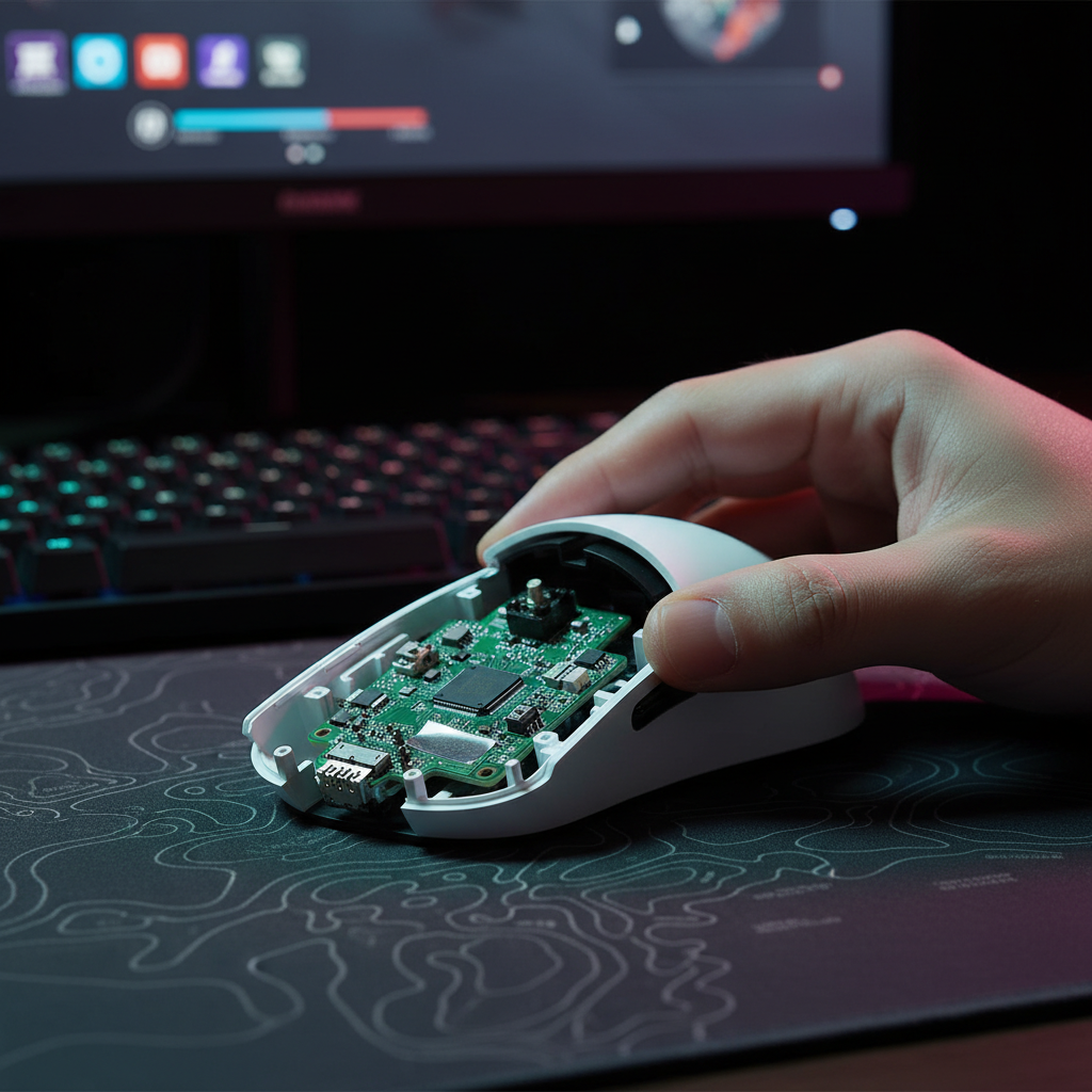 Sensor Click Mouse Guía de Colocación del Sensor y Equilibrio del Ratón - Attack Shark