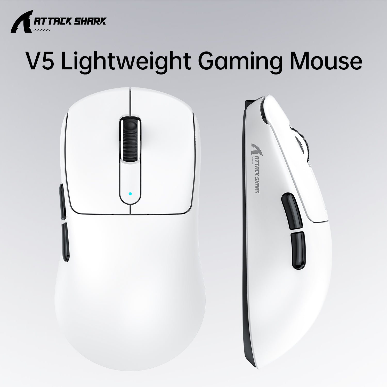 Ratón inalámbrico para juegos ATTACK SHARK V5 de 8 KHz PAW3950MAX con cable C06 Ultra