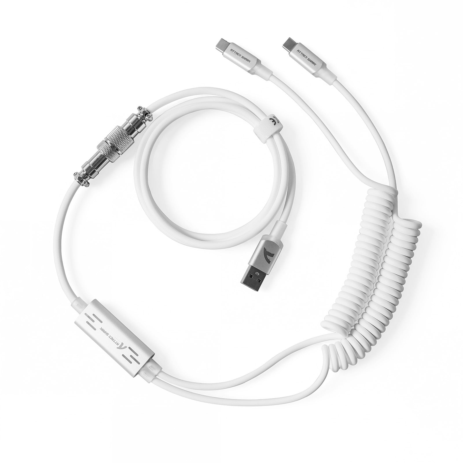ATTACK SHARK C08 Cable de aviación personalizado 2 en 1 para teclados magnéticos de 8 kHz