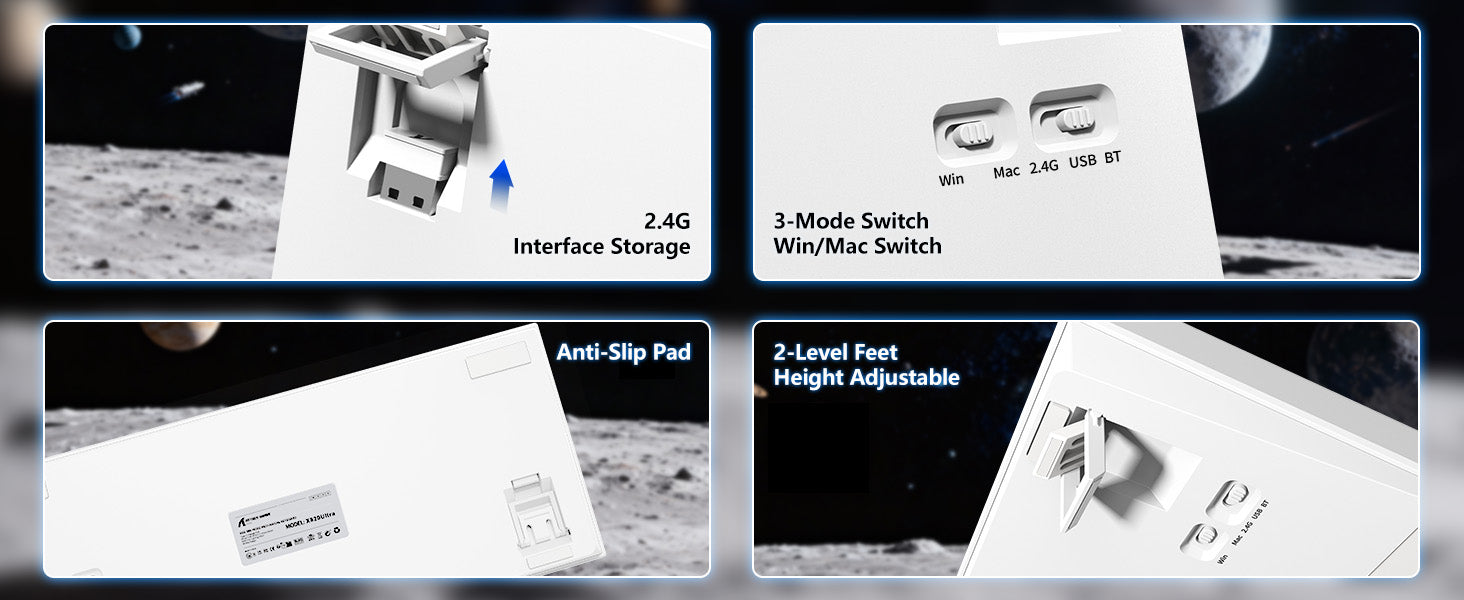 Teclado mecánico ultra trimodo ATTACK SHARK X820 con junta