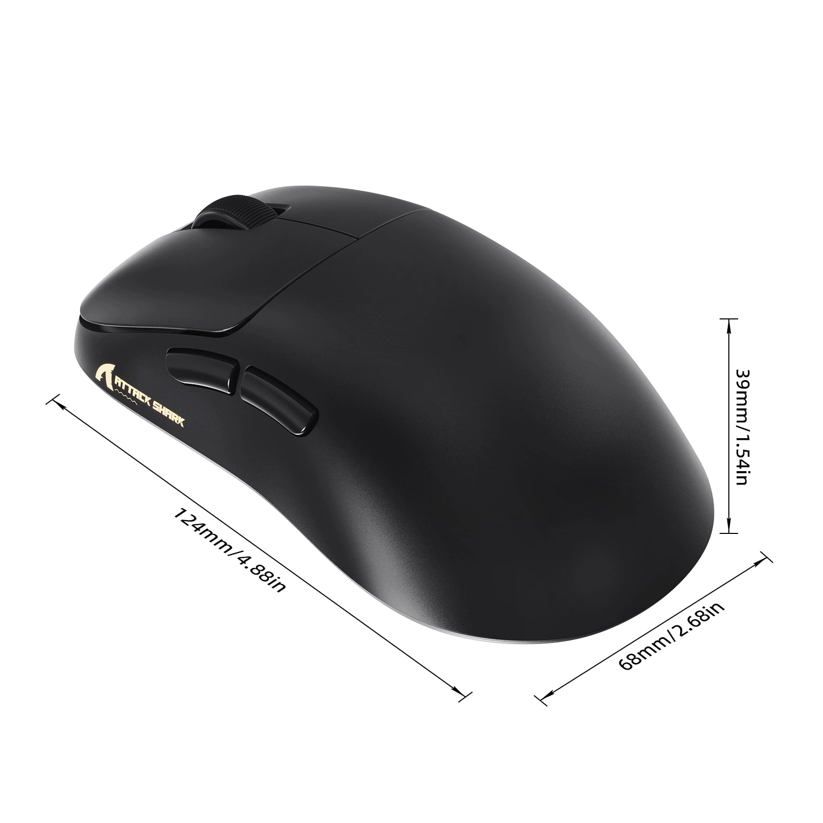 ATTACK SHARK V2 AIR PAW3955MAX Ratón inalámbrico ergonómico para gaming