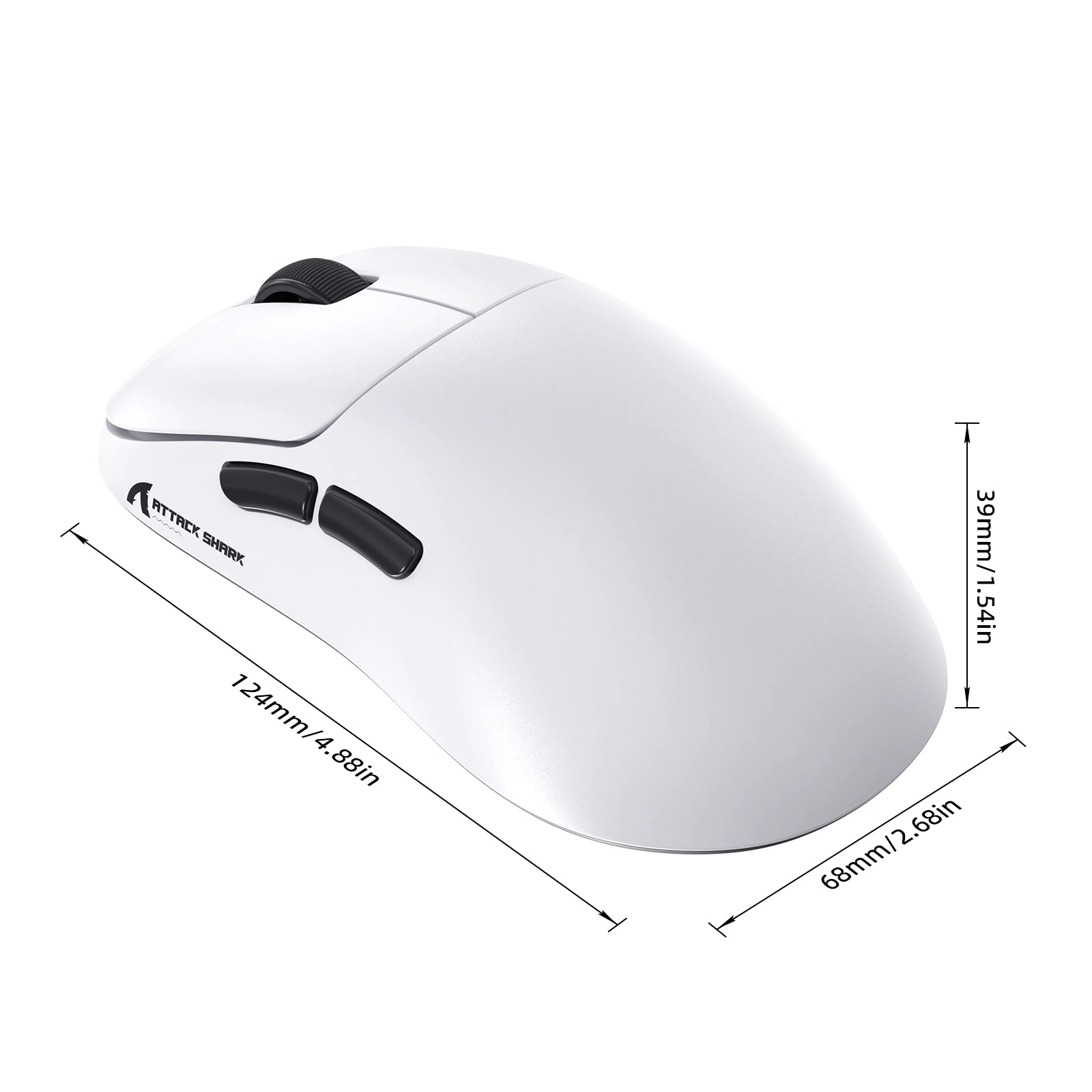 ATTACK SHARK V2 AIR PAW3955MAX Ratón inalámbrico ergonómico para gaming
