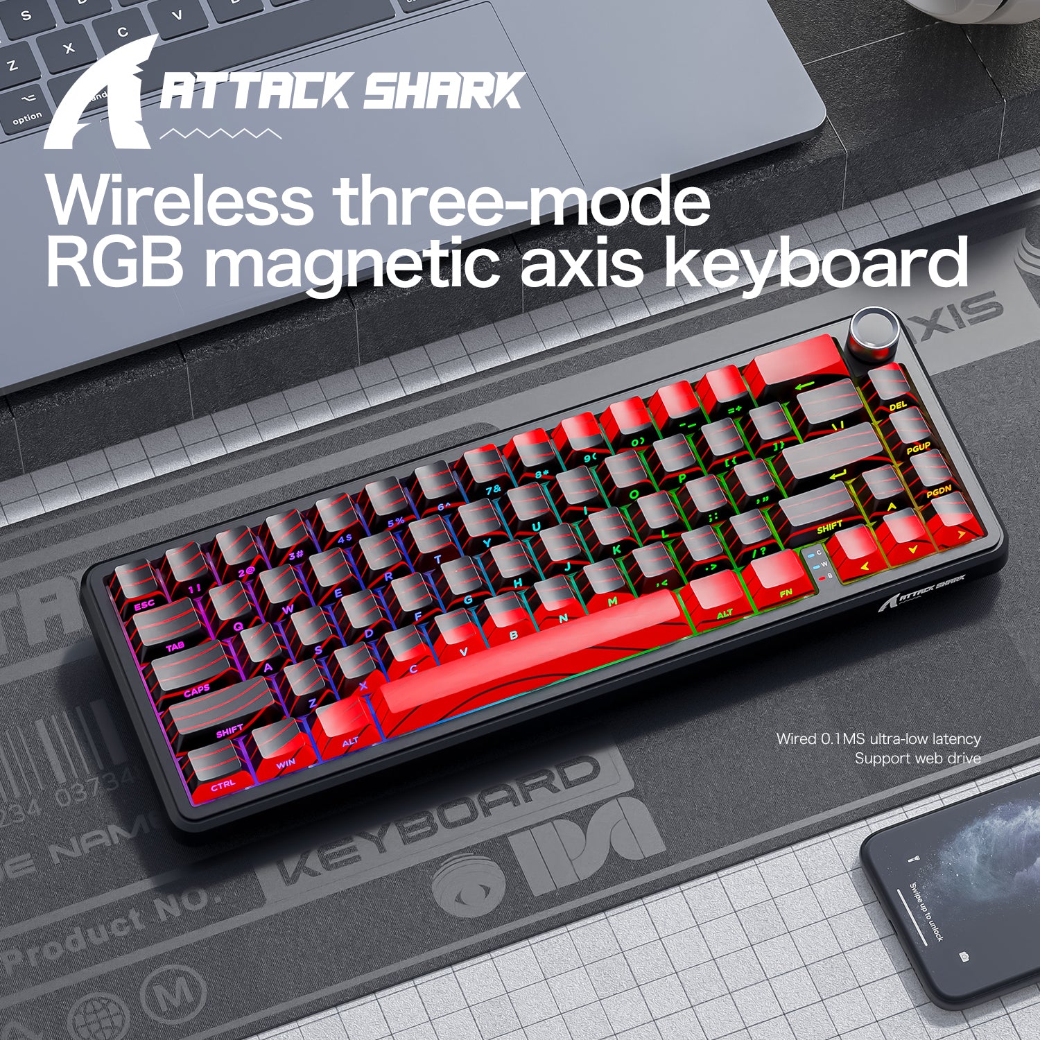 Teclado de gatillo rápido ATTACK SHARK X65PRO HE