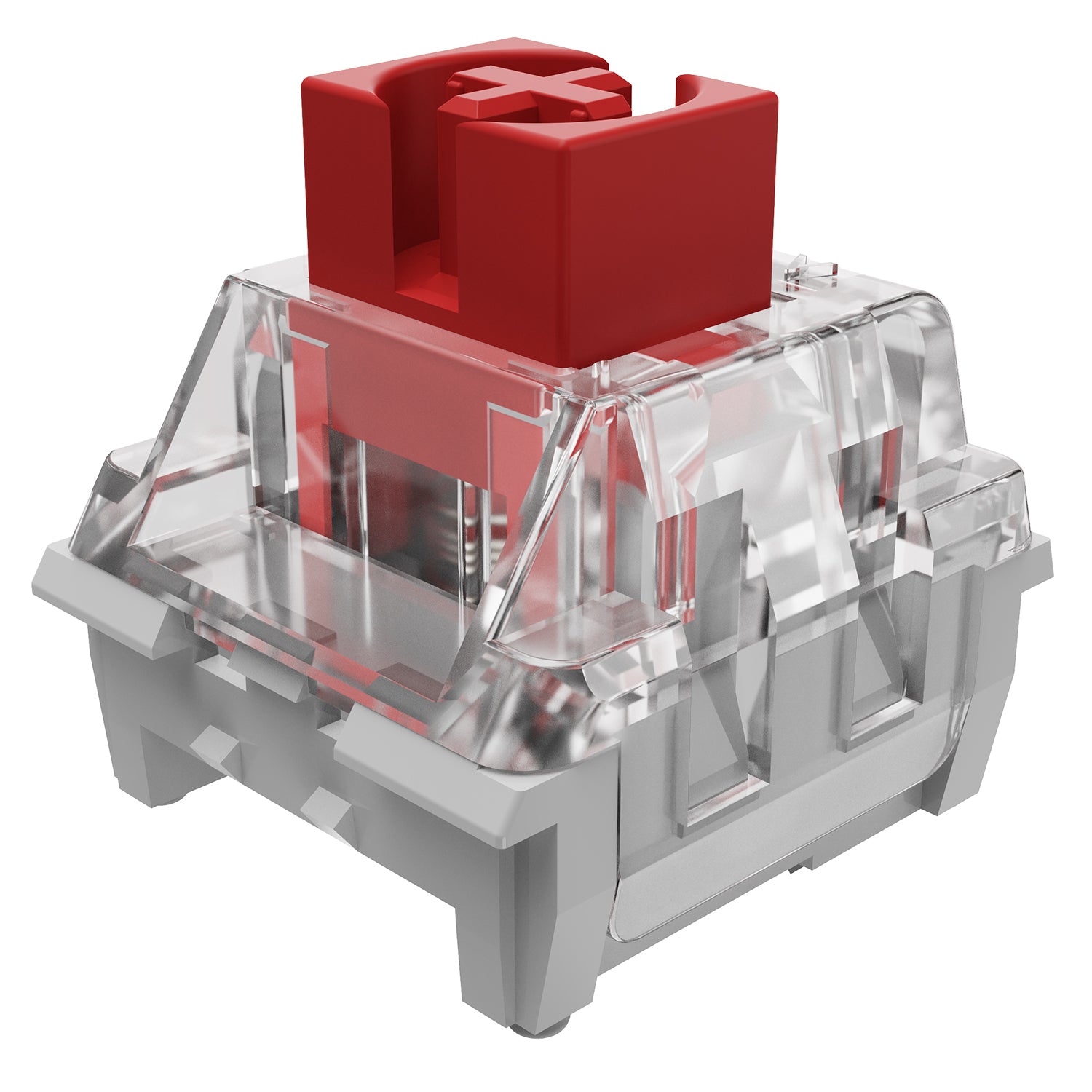 Red AS series mechanical switch with transparent housing for customizable keyboards