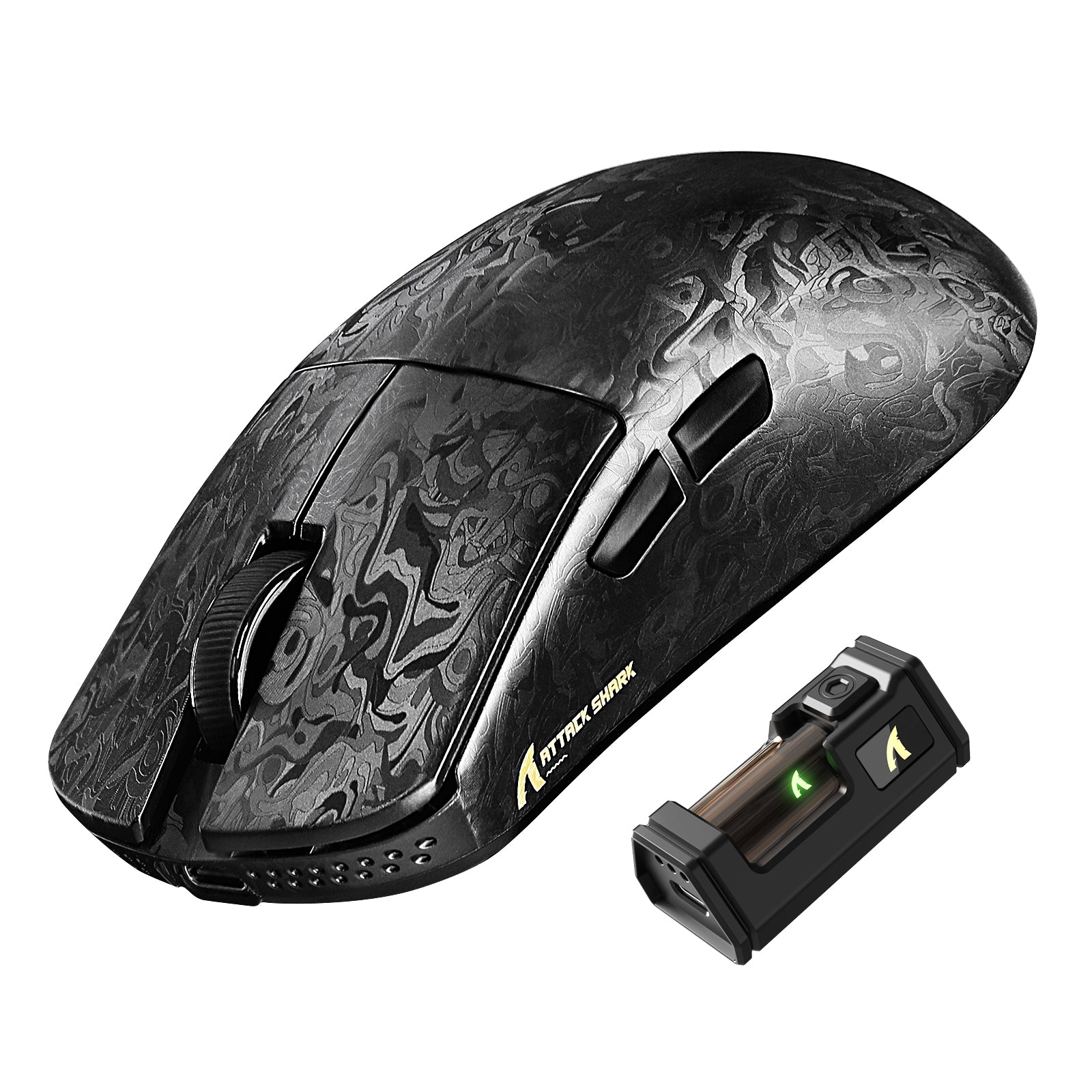 Ratón inalámbrico para juegos ATTACK SHARK R11 ULTRA de fibra de carbono 8K PAW3950MAX