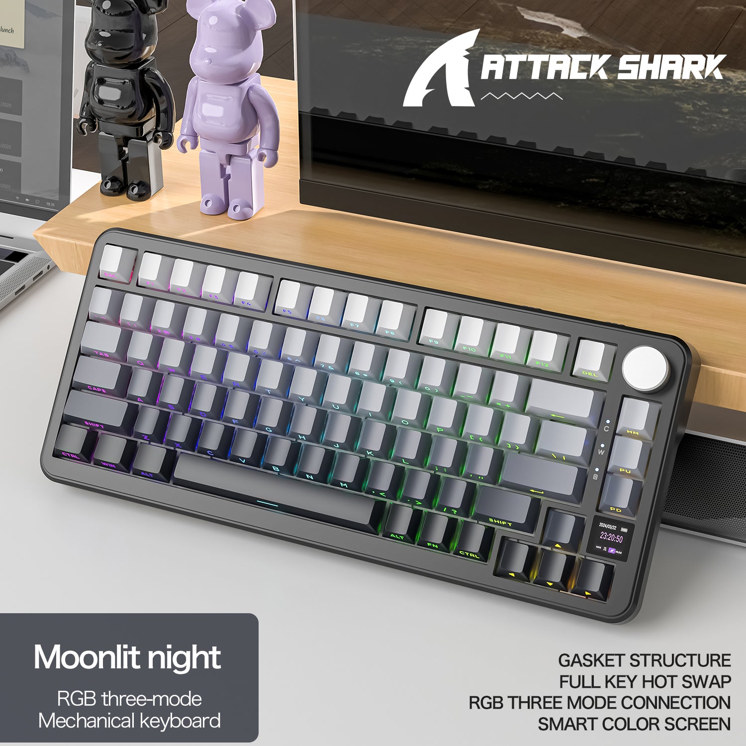 Teclado mecánico con junta de tres modos ATTACK SHARK X85PRO