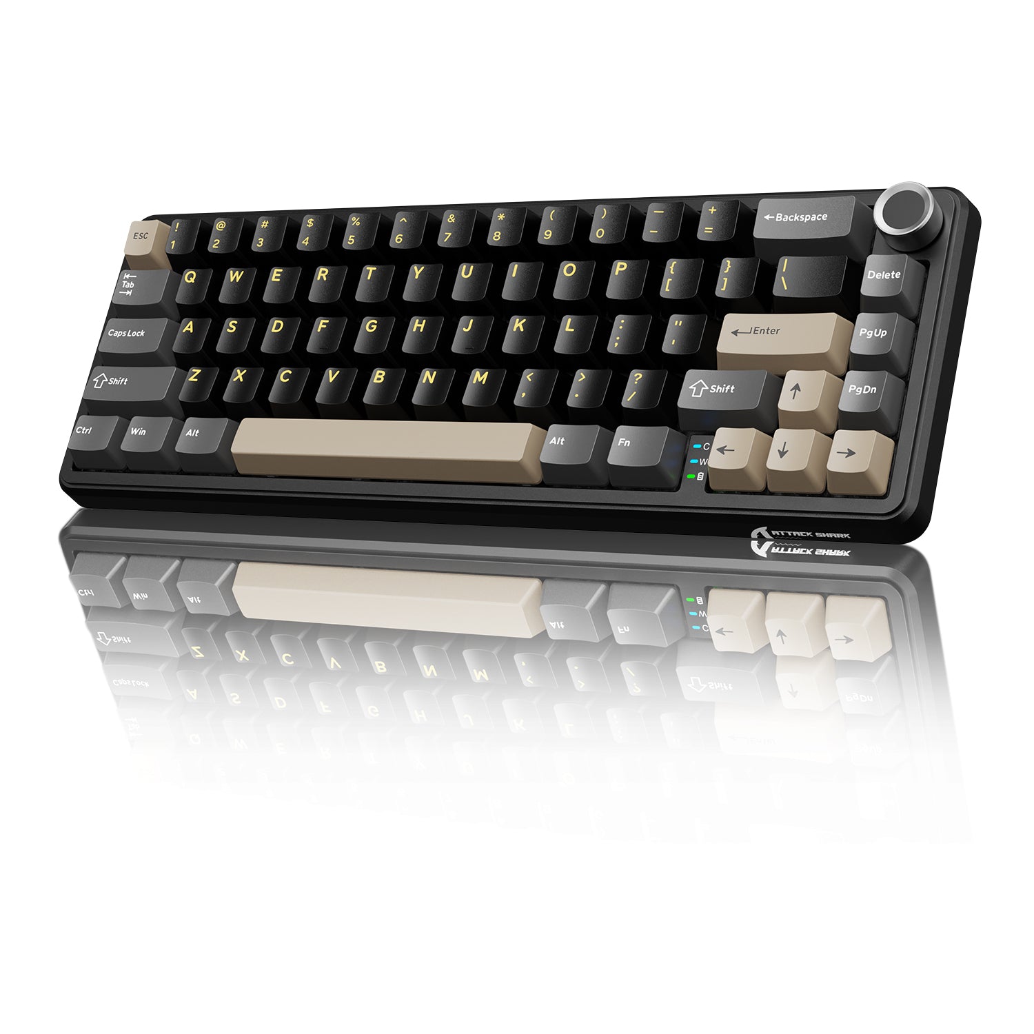 Teclado mecánico inalámbrico ATTACK SHARK X66 con teclas PBT impresas en el lateral