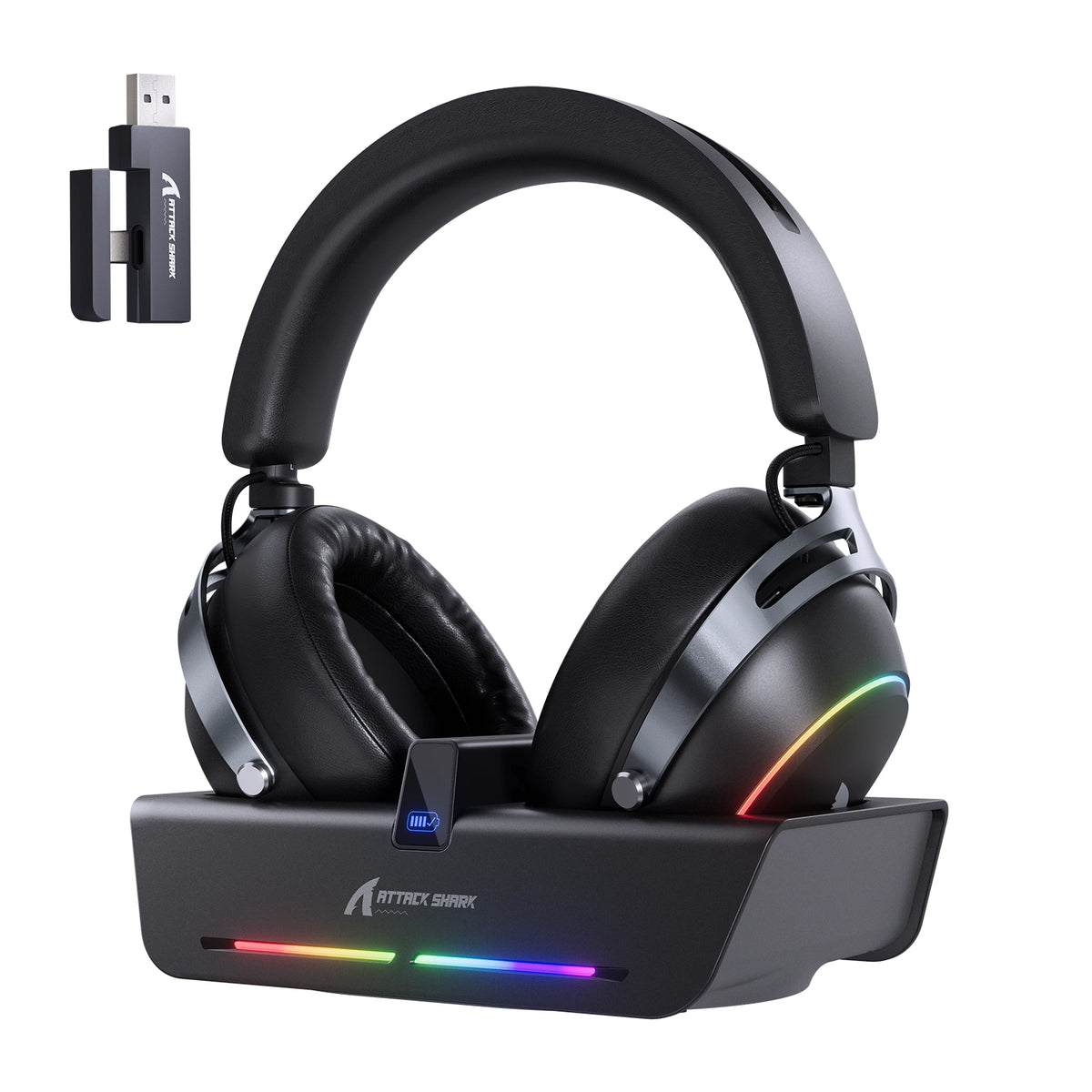 Próximamente: ATTACK SHARK X60, auriculares inalámbricos para juegos con base de carga magnética