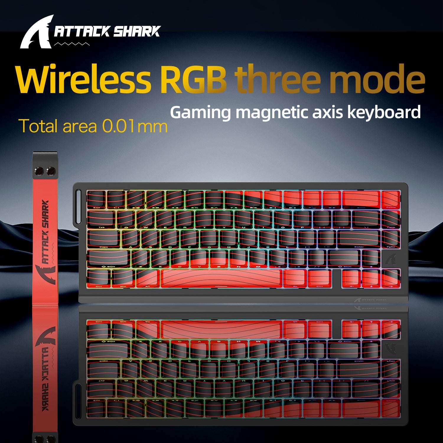 Teclado inalámbrico con gatillo rápido ATTACK SHARK X68PRO HE con interruptor magnético