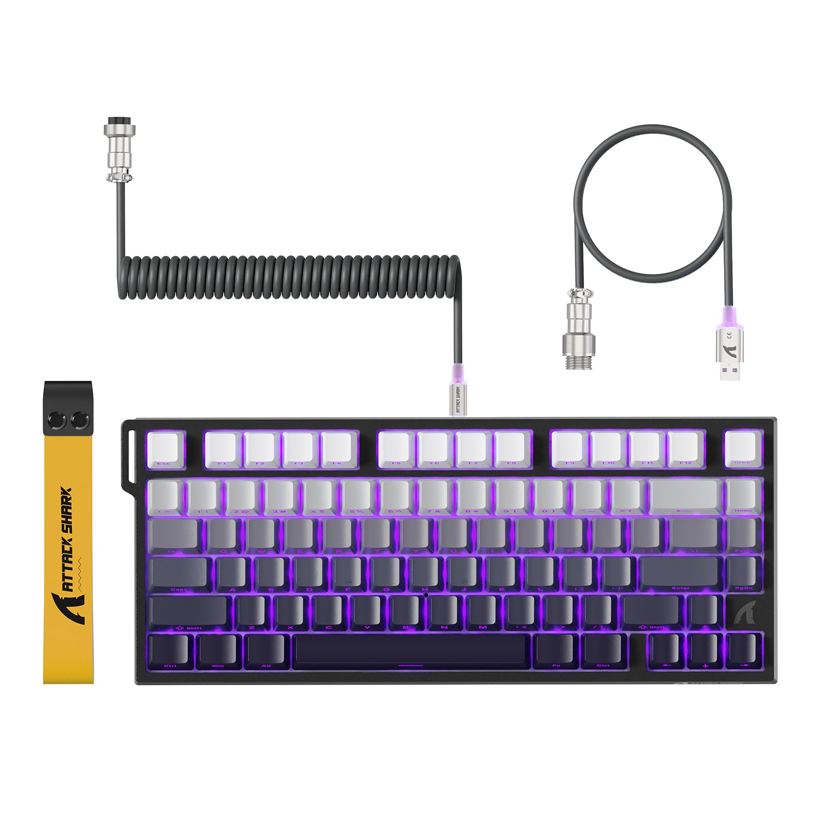 Teclado para juegos con cable ATTACK SHARK R82 HE (75%) y cable LED C01ULTRA