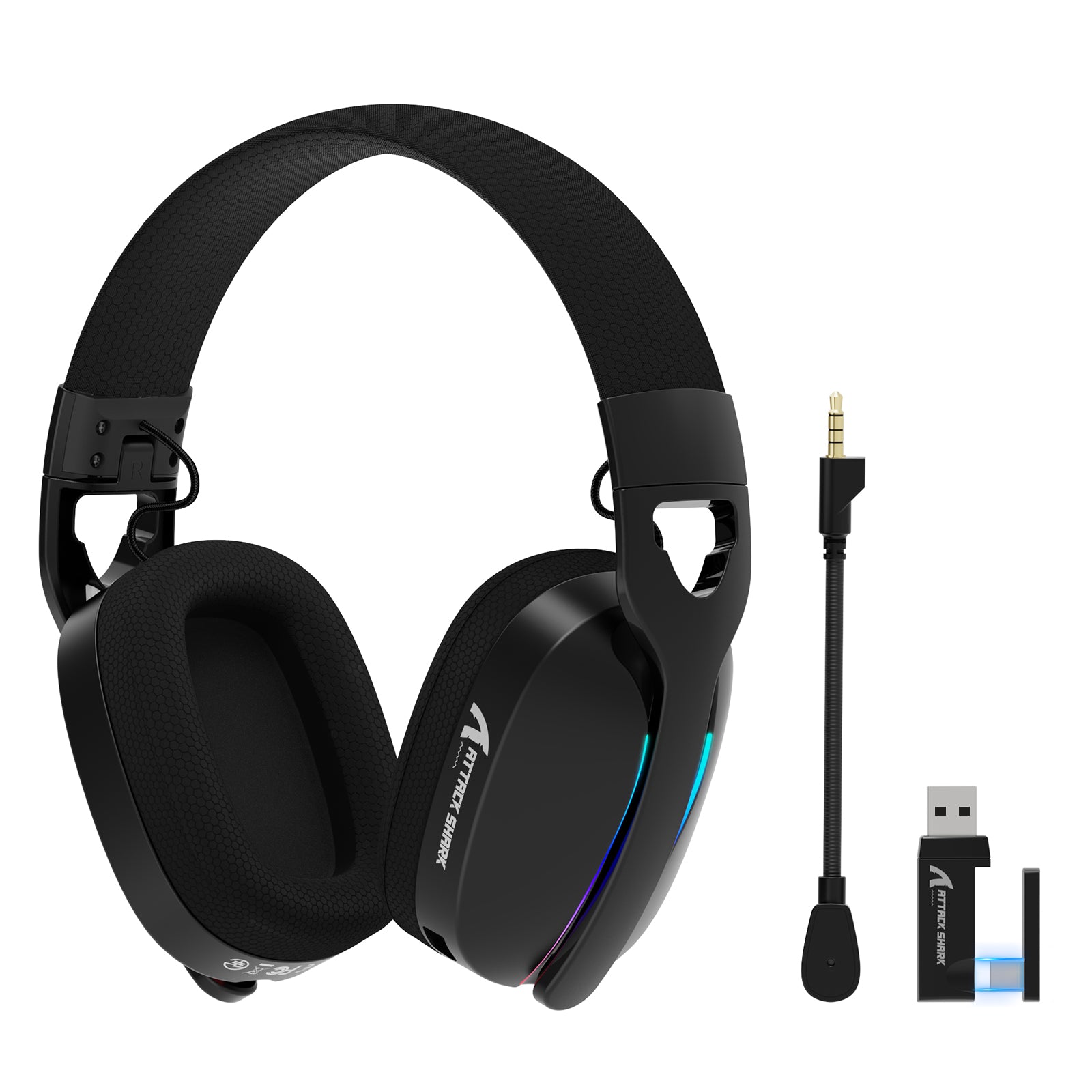 Auriculares para juegos ultraligeros, flotantes y con tres modos de funcionamiento ATTACK SHARK L90 RGB