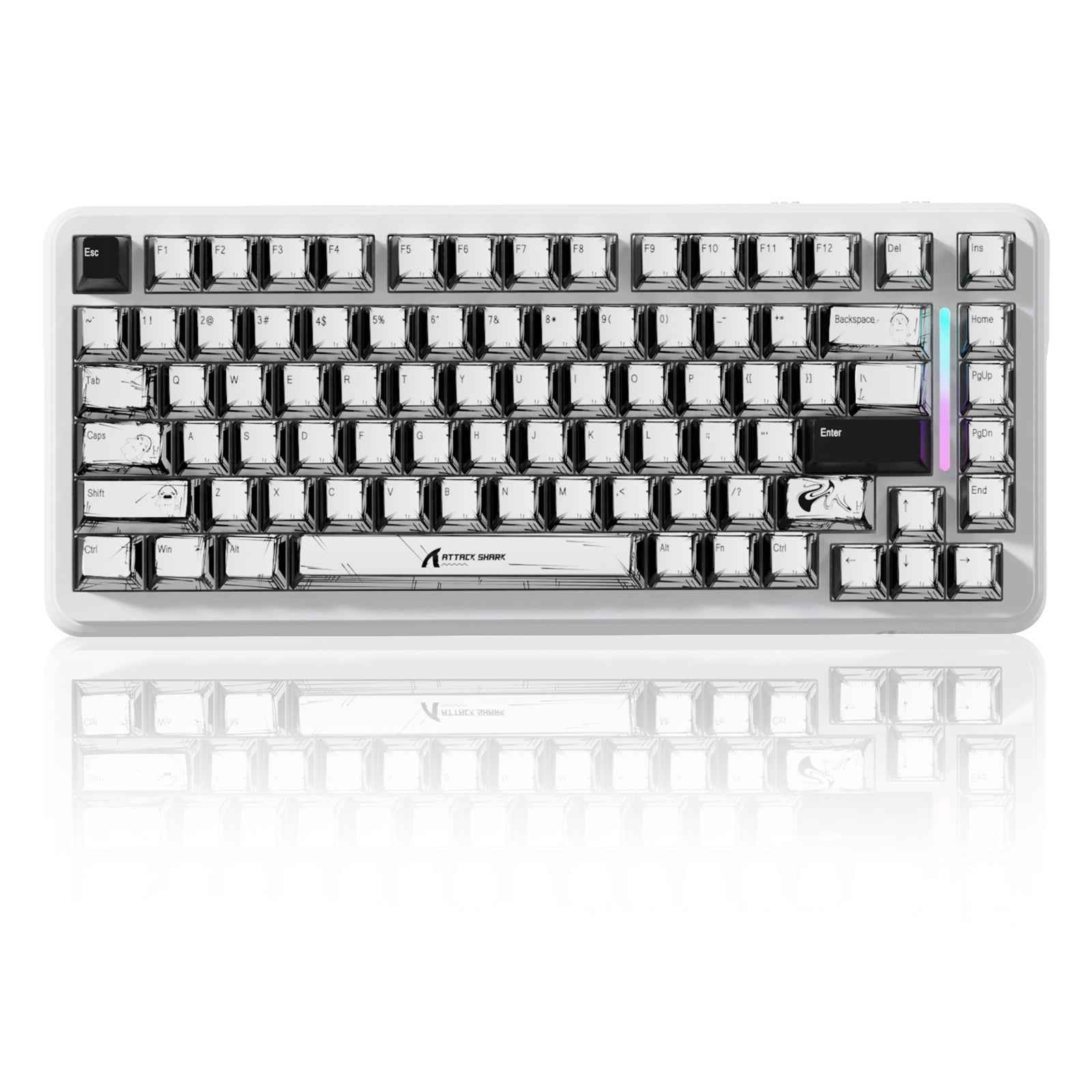 Teclado inalámbrico para juegos ATTACK SHARK X82PRO HE con gatillo rápido e interruptor magnético