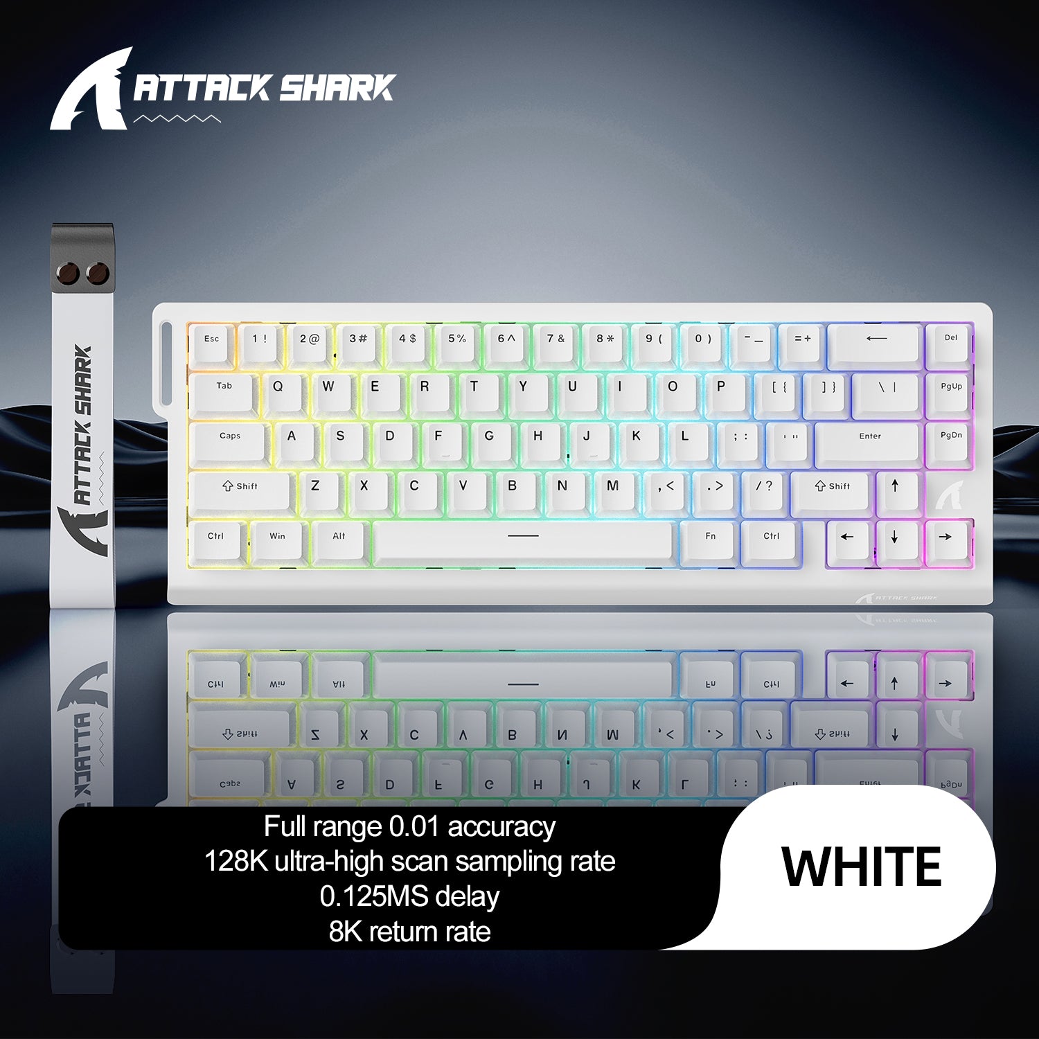 Teclado ATTACK SHARK X68 HE Rapid Trigger con interruptor magnético y cable en espiral C01PRO