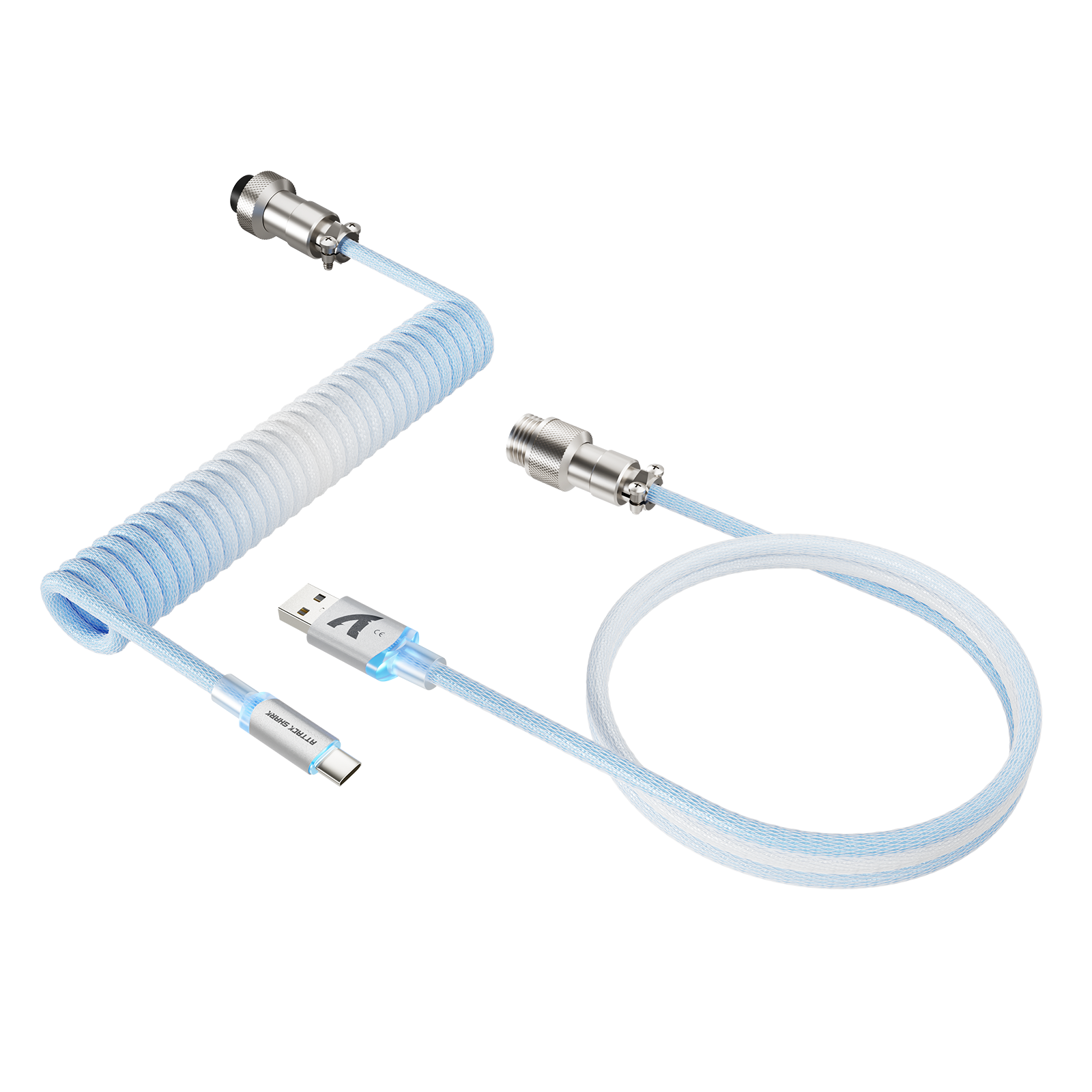 Cable en espiral ATTACK SHARK C01ULTIMATE para teclado magnético 8KHz