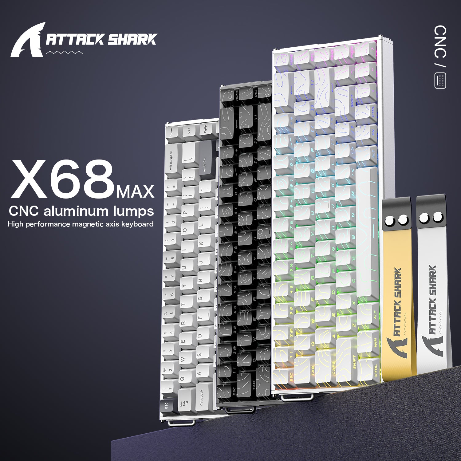 ATTACK SHARK X68MAX HE Rapid Trigger Aluminum Keyboard Magnetic Switch
