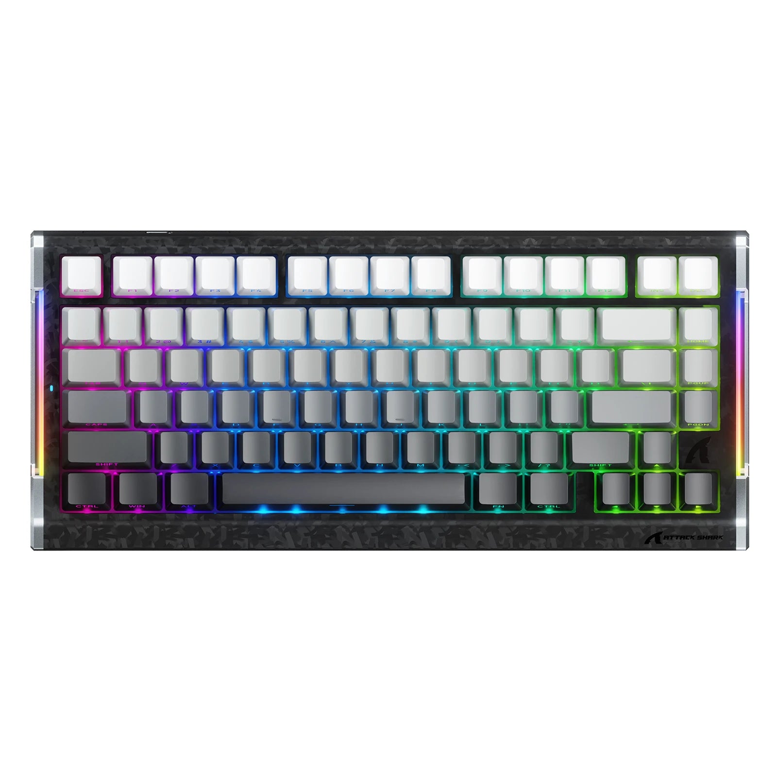 ATTACK SHARK R86 HE teclado de fibra de carbono con disparador rápido e interruptores magnéticos