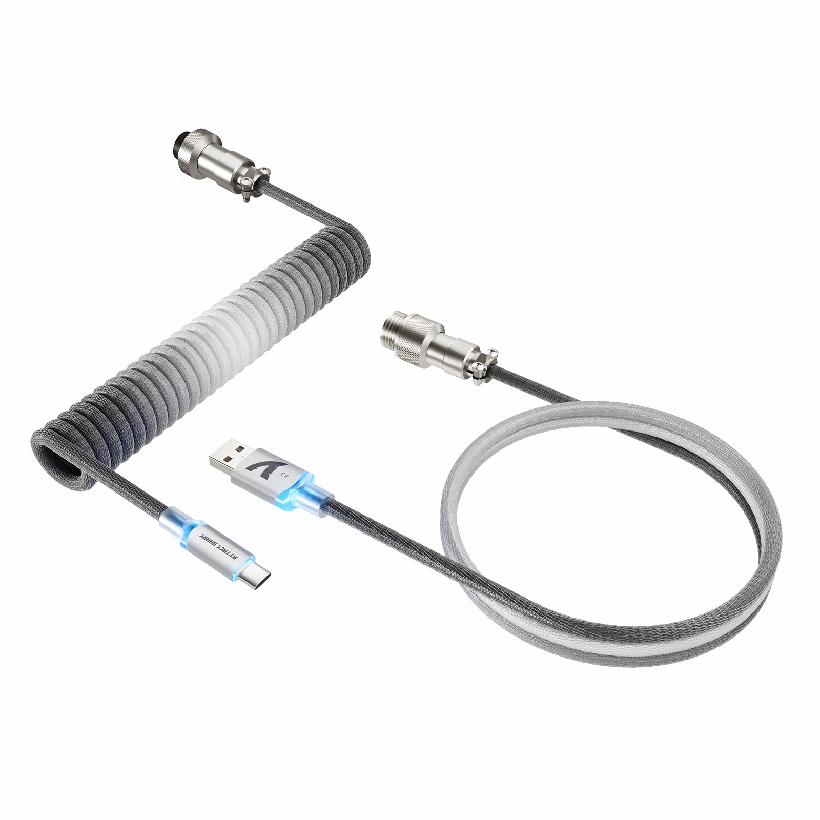 Cable en espiral ATTACK SHARK C01ULTIMATE para teclado magnético 8KHz