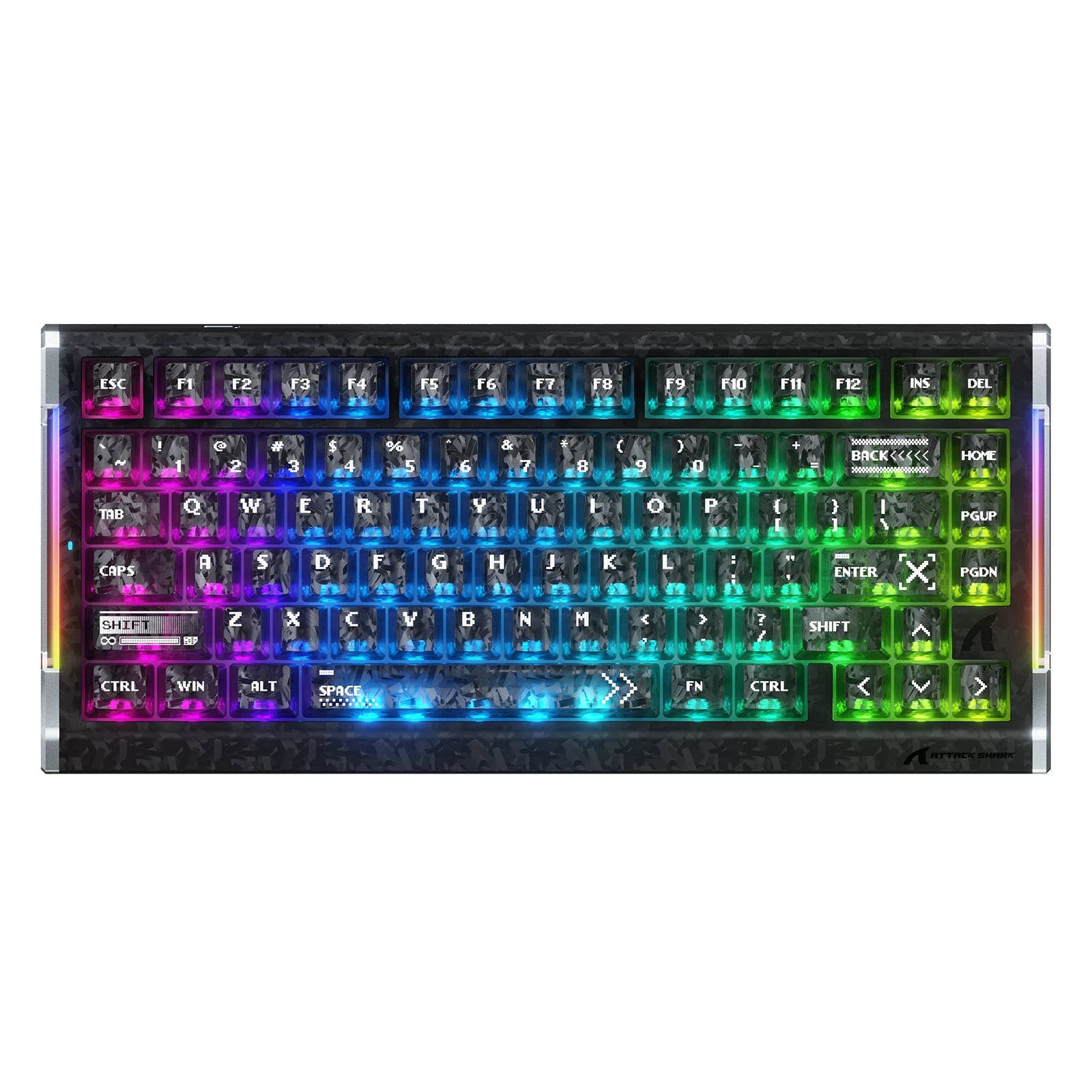 Pedido anticipado: ATTACK SHARK R86 HE teclado de fibra de carbono con disparador rápido y interruptor magnético