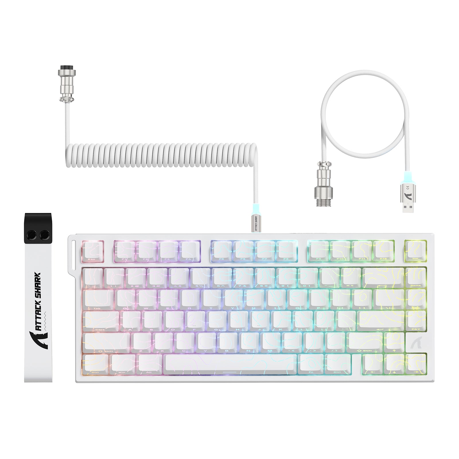 Teclado para juegos con cable ATTACK SHARK R82 HE (75%) y cable LED C01ULTRA
