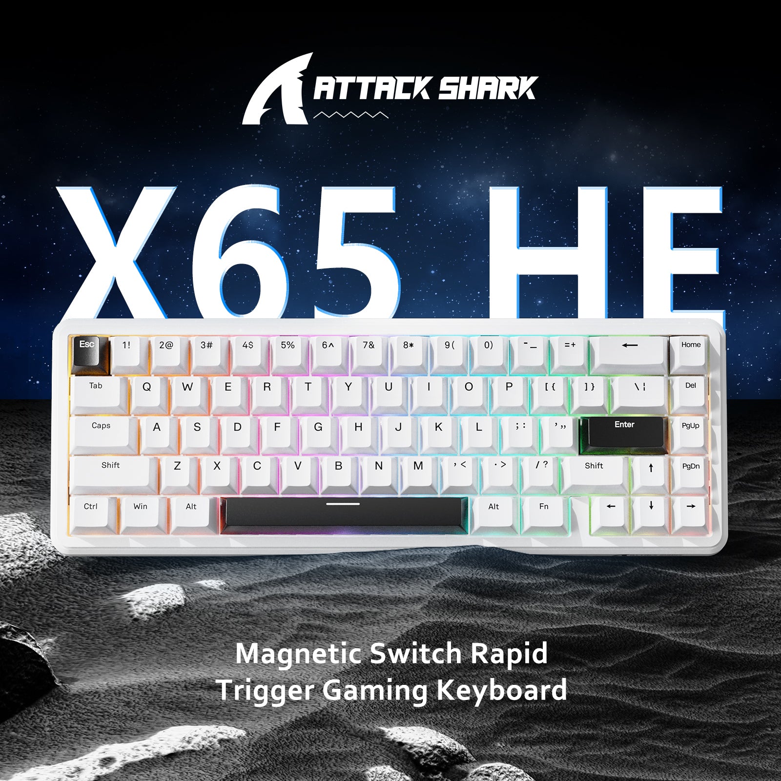 Teclado con gatillo rápido e interruptor magnético ATTACK SHARK X65 HE