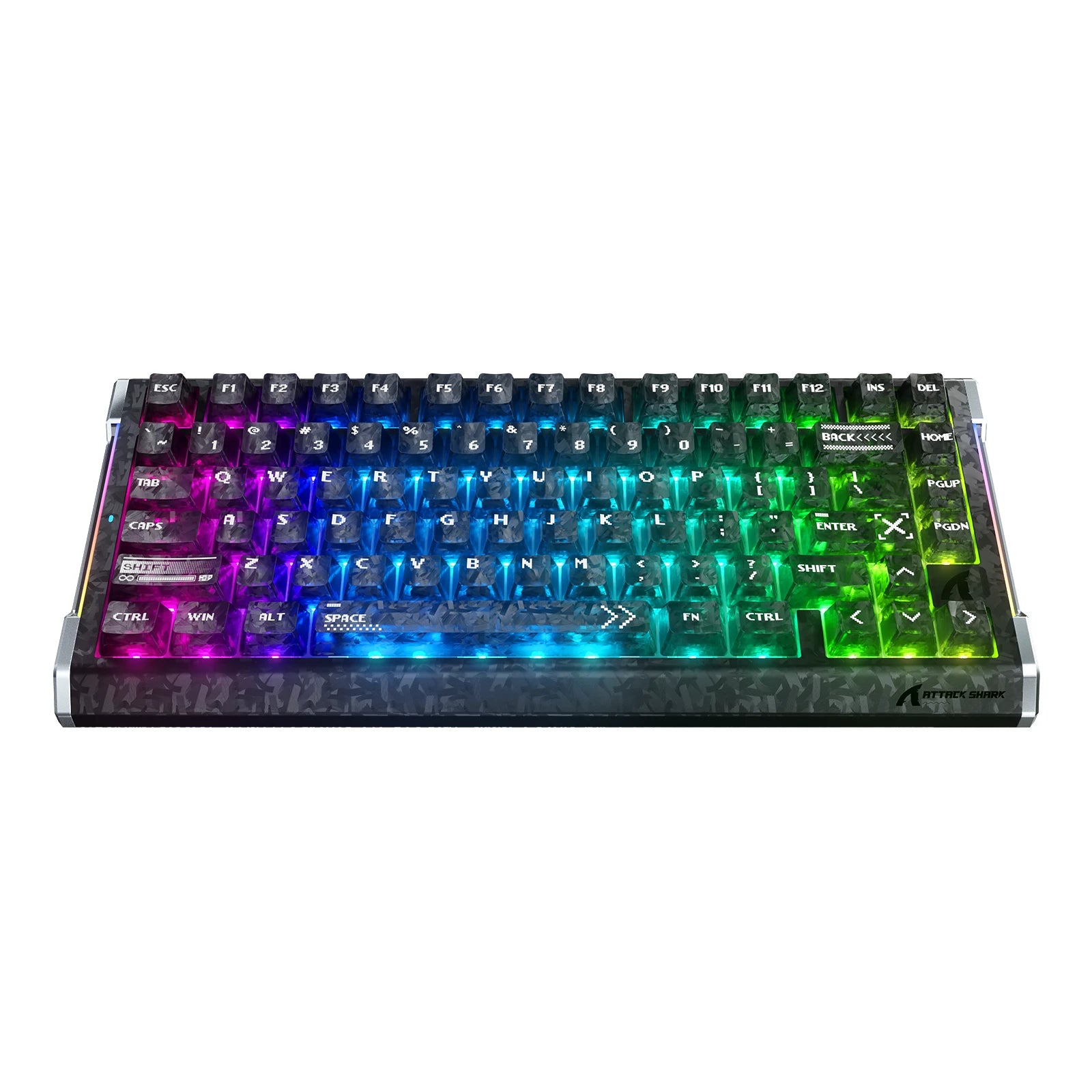 ATTACK SHARK R86 HE teclado de fibra de carbono con disparador rápido e interruptores magnéticos