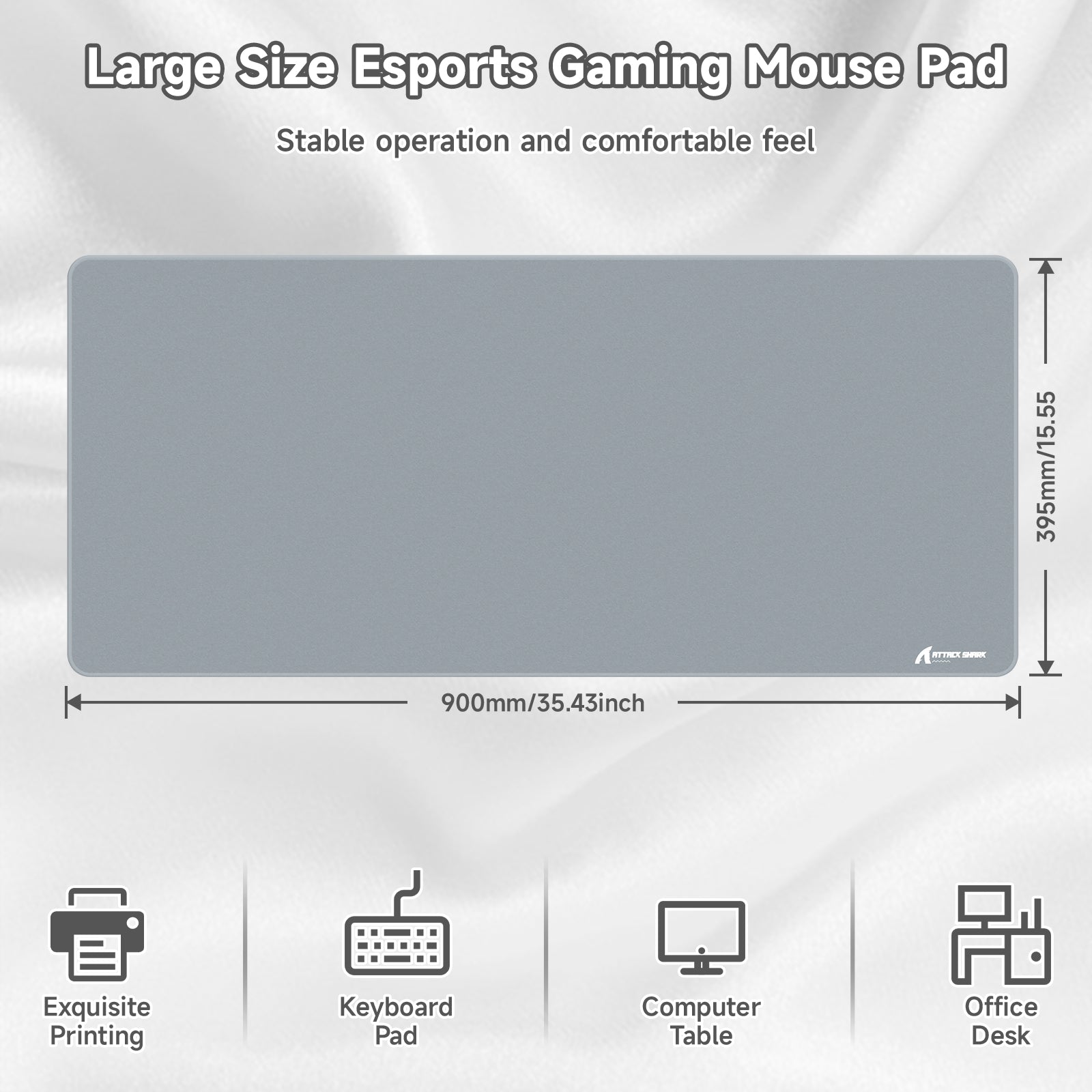 Alfombrilla de ratón para eSport ATTACK SHARK CM02PRO (900x400x4 MM)