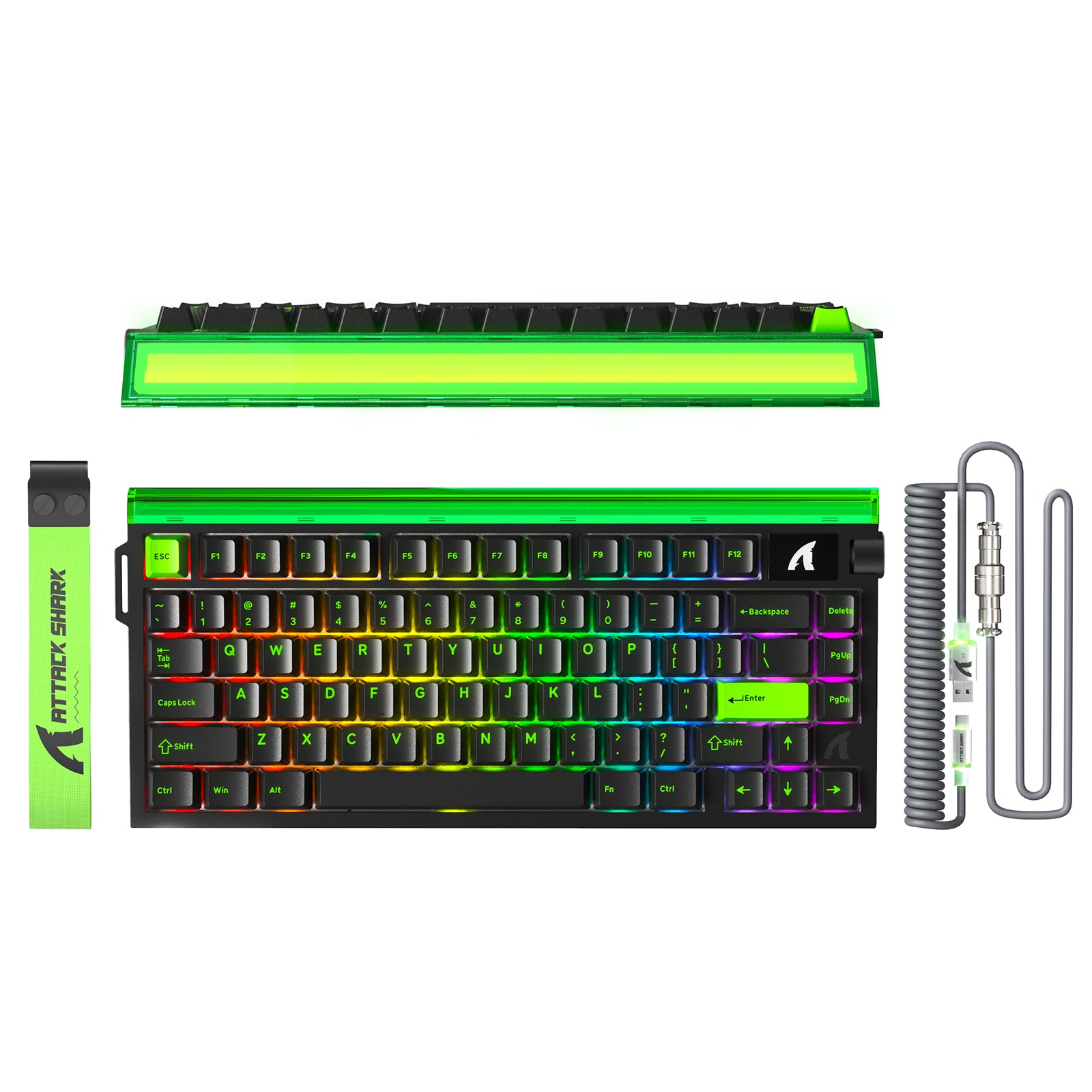 Teclado de disparo rápido ATTACK SHARK R85 HE con cable LED C01ULTRA